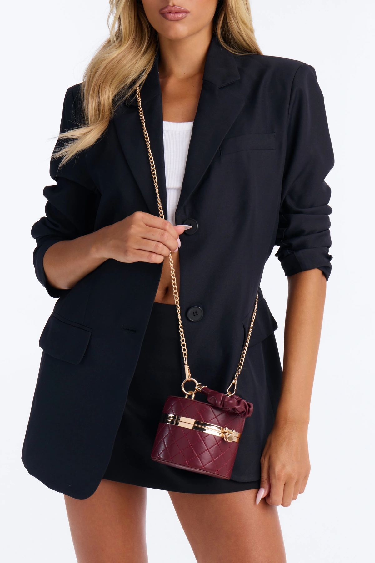 Here For The Drama Clutch - Burgundy/combo — Bordô/combinação