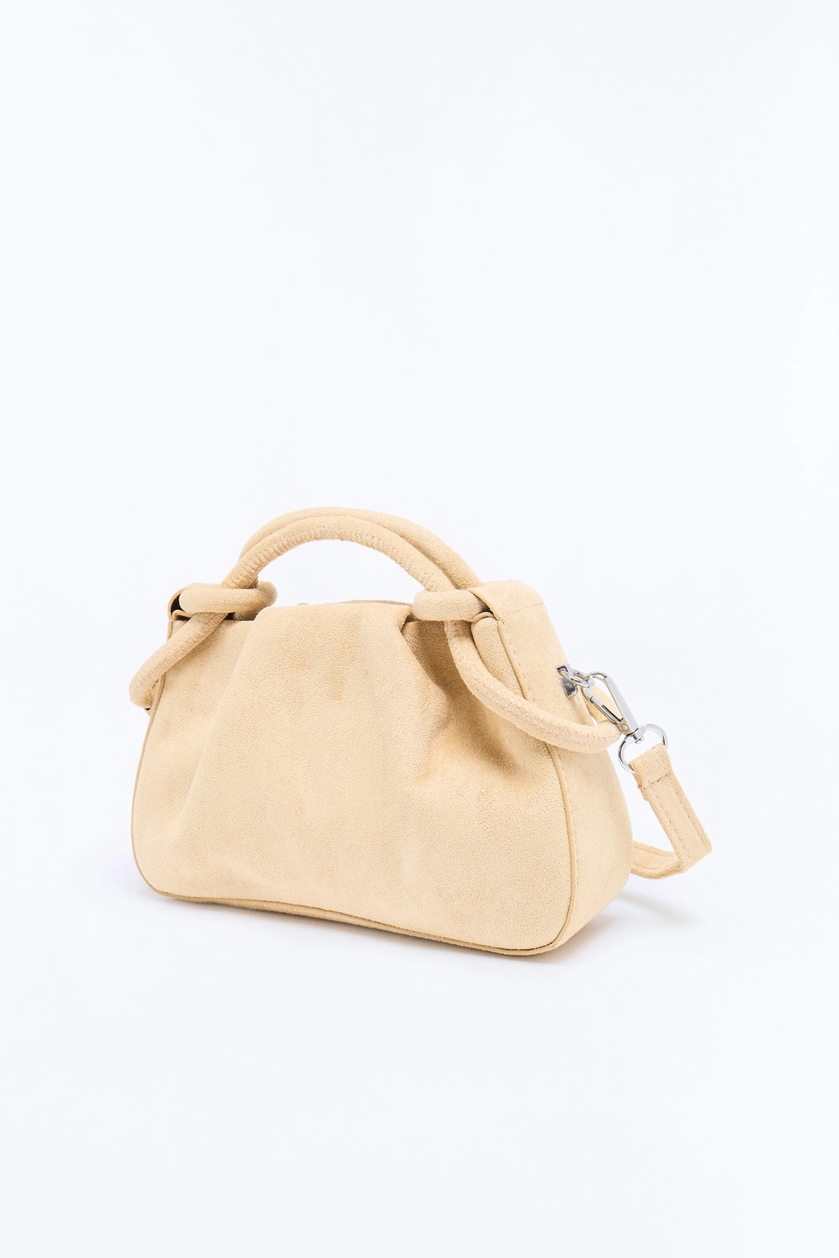Soft Serve Faux Suede Satchel Bag - Natural — Natural
