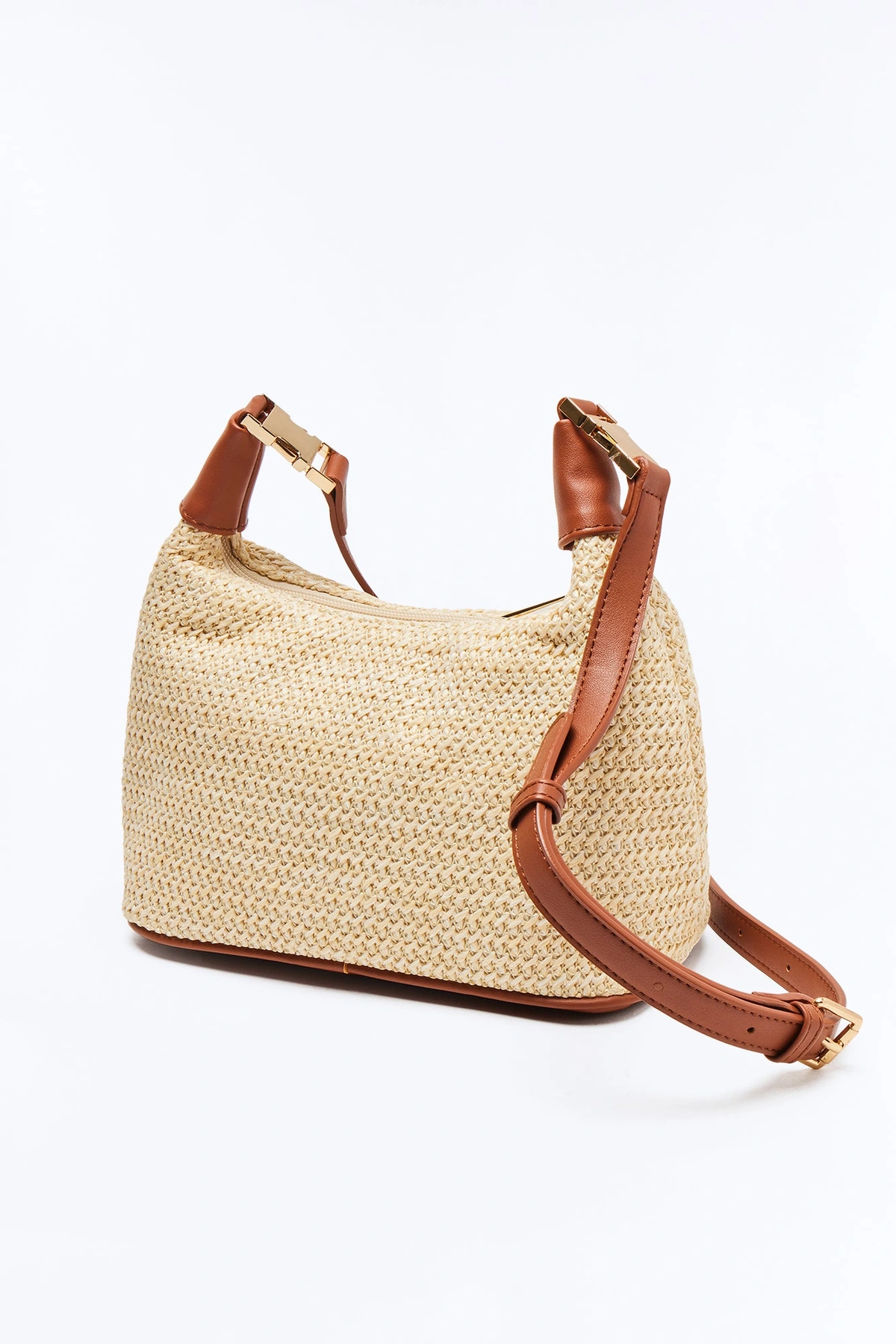 Hear You Calling Straw Satchel Handbag - Natural/Combo — Natural/combinação