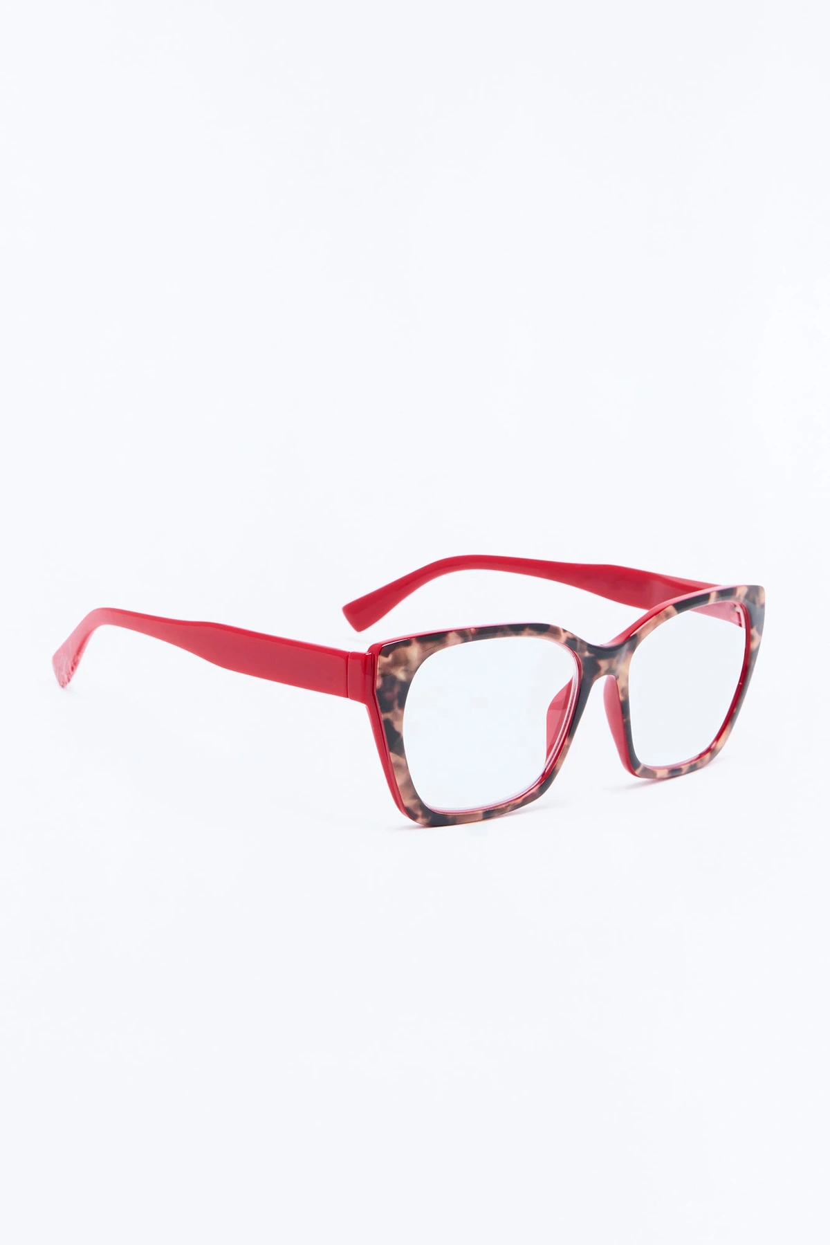 Wide Eyed And Eager Reader Glasses - Red/combo — Vermelho/combinação