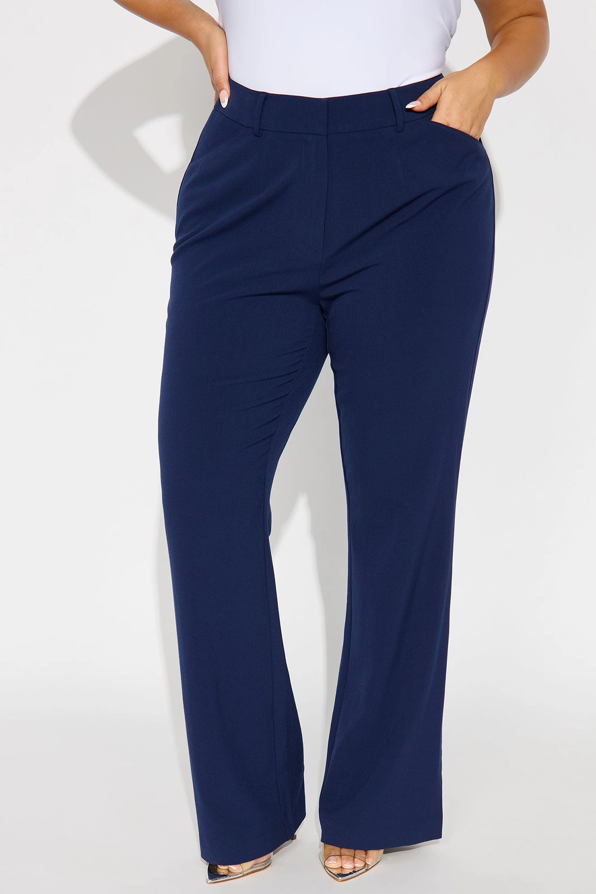 Tasha Dressy High Rise Pants - Navy — Azul-marinho