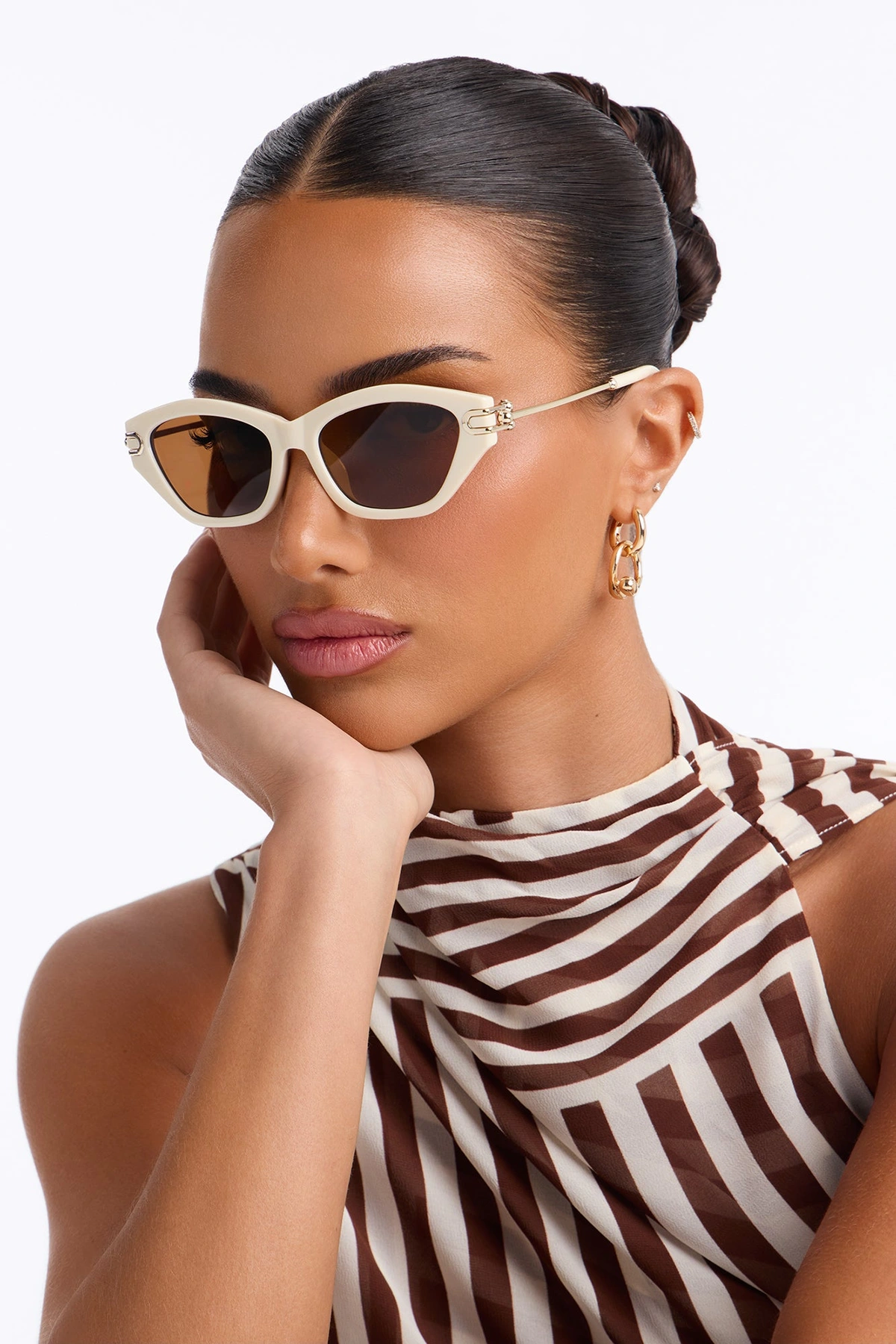 Blurred Limits Sunglasses - Beige — Bege