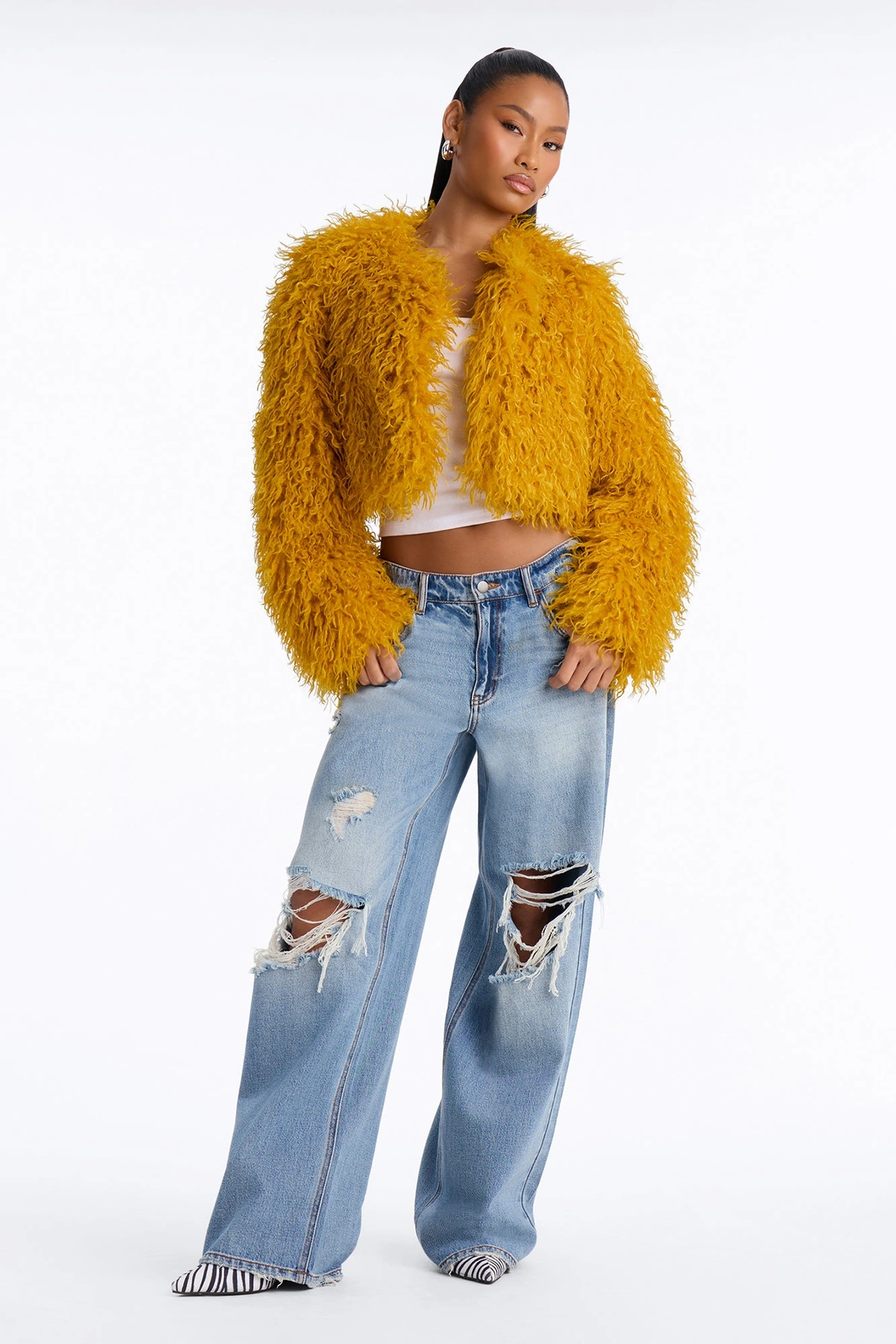 Sydney Faux Fur Coat - Honey — Honey