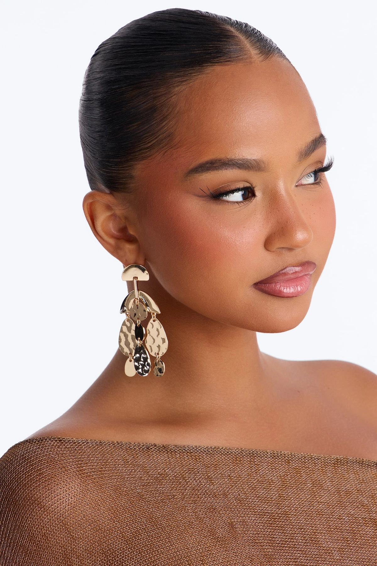 Lilly Drop Earrings - Gold — Dourado