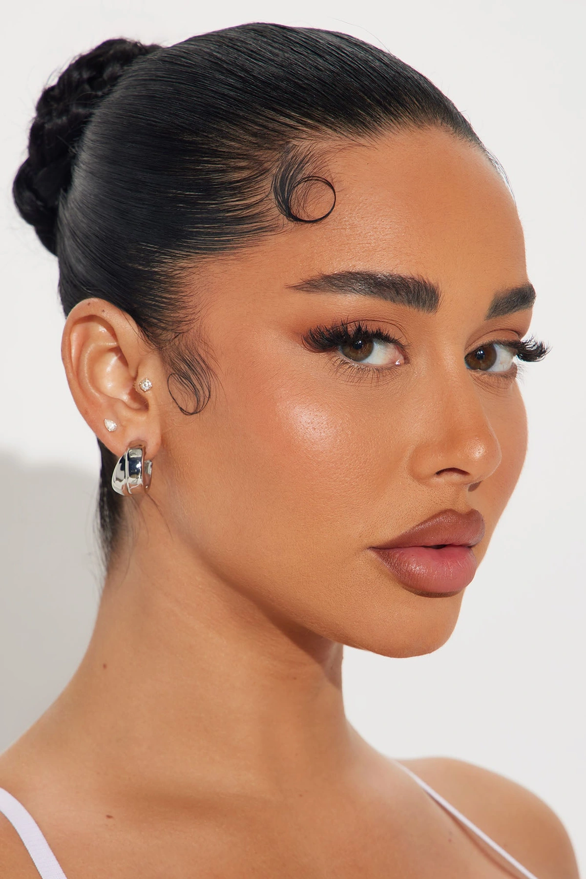 Gleam On Hoop Earrings - Silver — Prateado