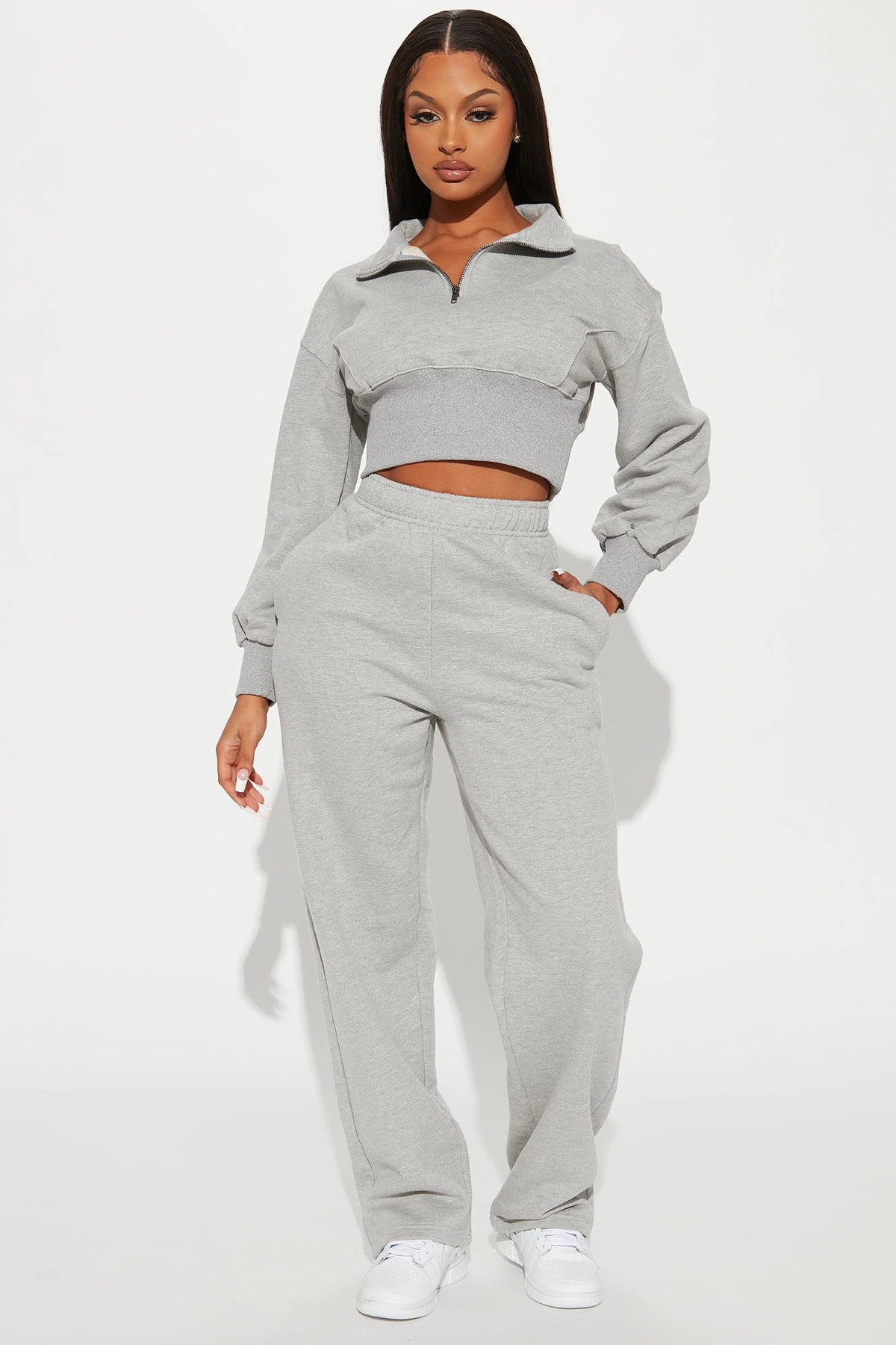Its Always Casual Pant Set - Grey — Cinzento