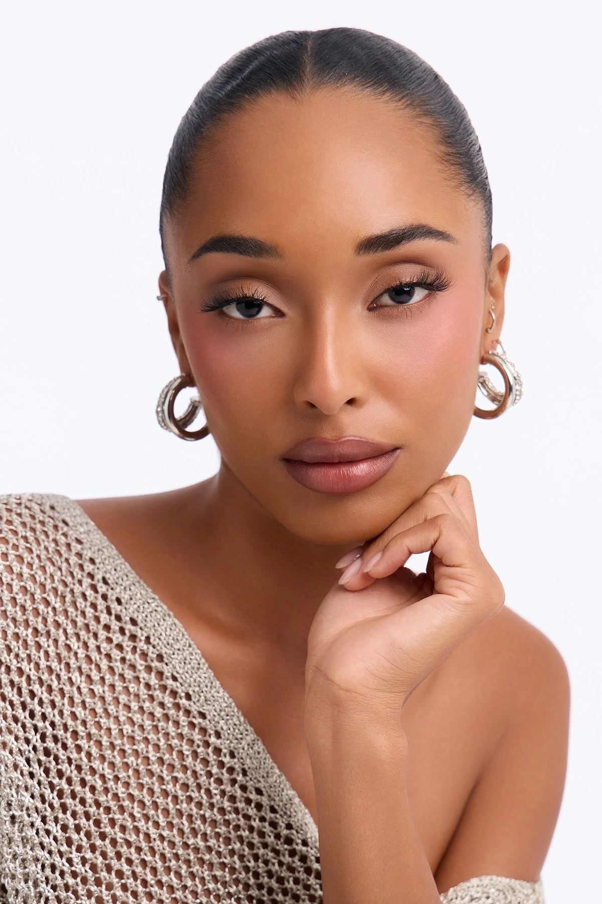Double The Shine Hoop Earrings - Silver — Prateado
