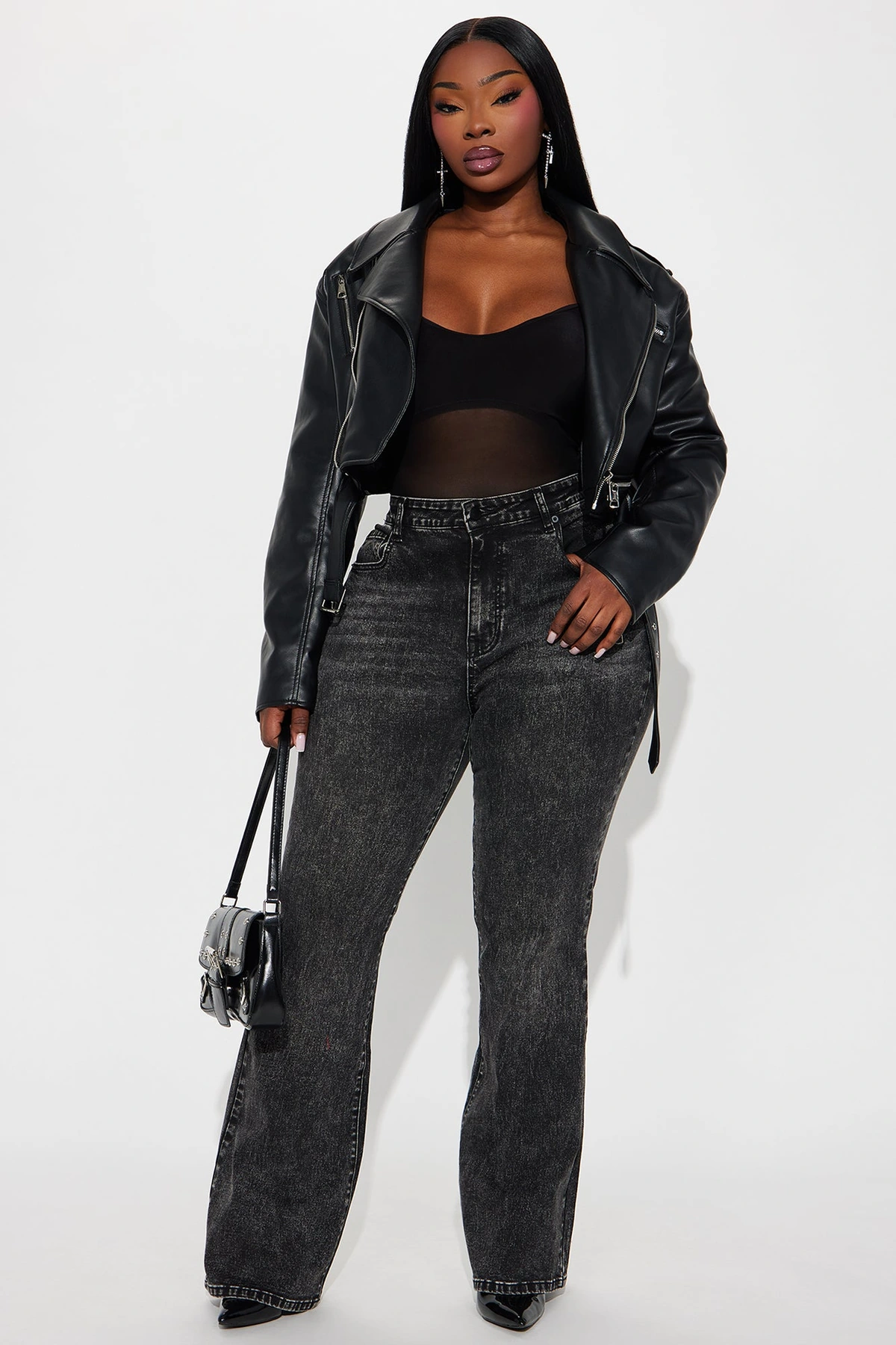 Gemma Sculpting Stretch Bootcut Jeans - Black — Preto