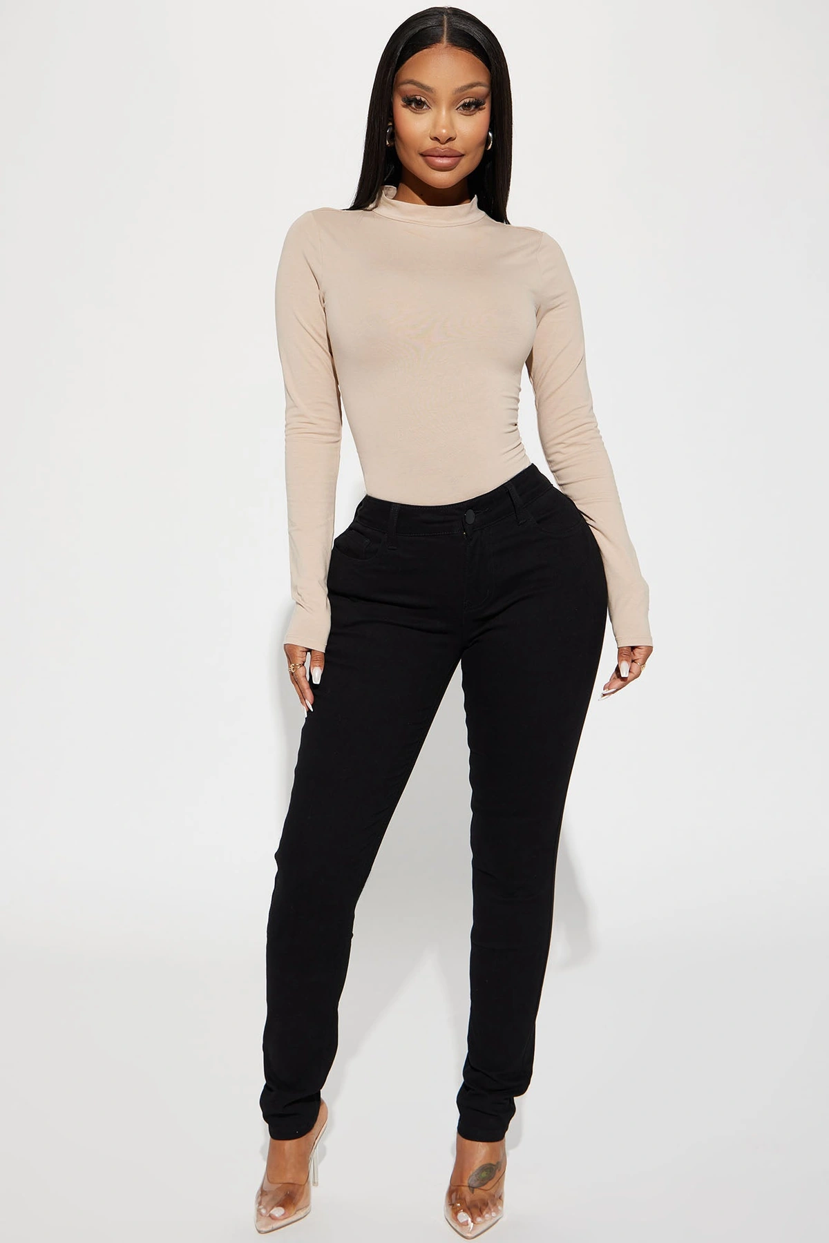 Skinny Uniform Pants - Black — Preto