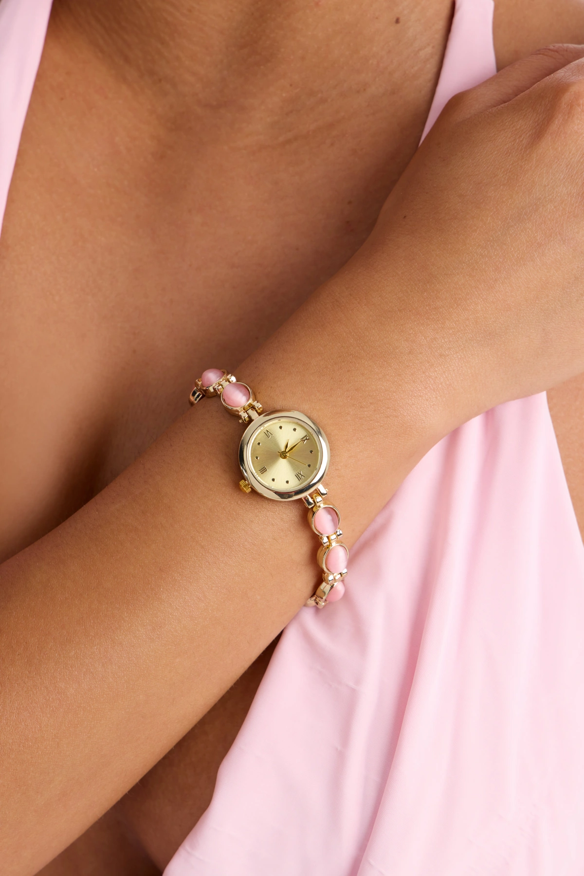 Peace And Serenity Watch - Gold/Pink — Dourado/Rosa
