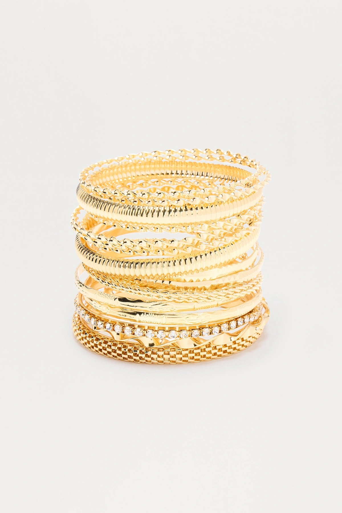 Good For My Soul 18 Piece Bangle Bracelet Set - Gold — Dourado