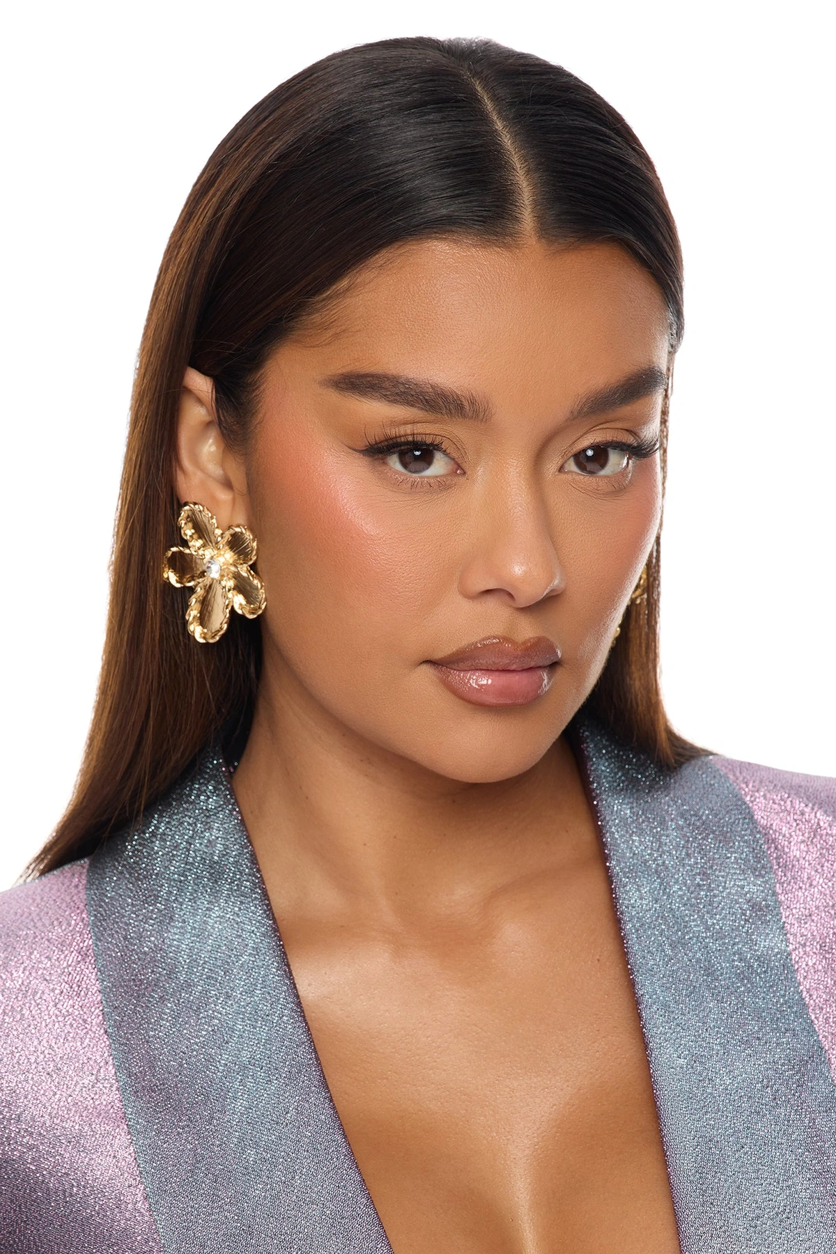 Daisies Drop Earrings - Gold — Dourado