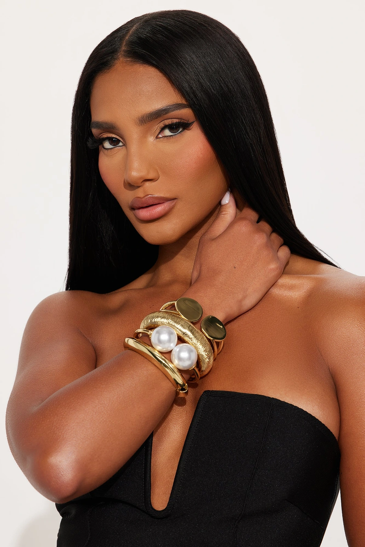 These Days Statement 4 Piece Bracelet Set - Gold — Dourado