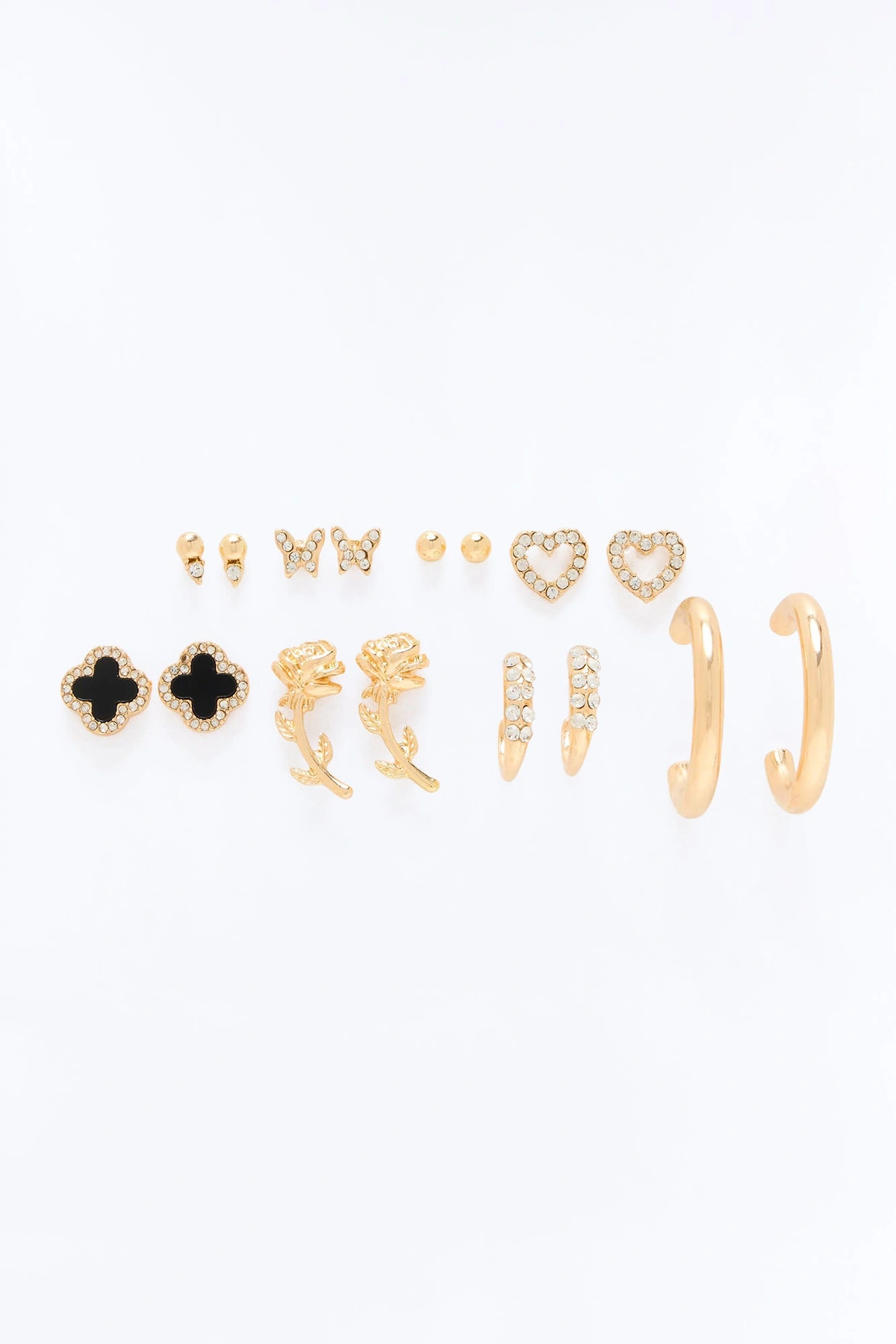 Carry Me With You 8 Pair Multi Earring Set - Gold — Dourado