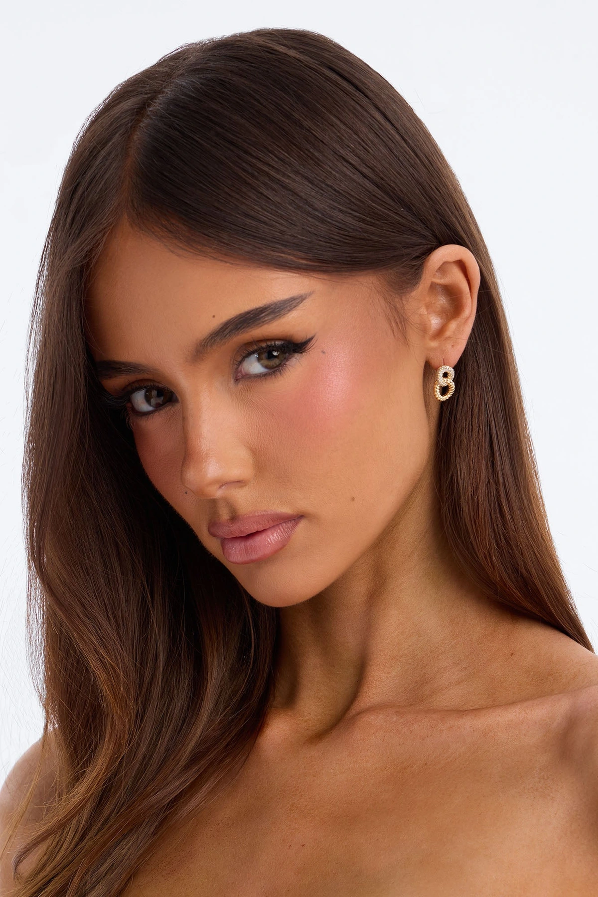 Cubic Zirconia We're Unbreakable Stud Earrings - Gold — Dourado