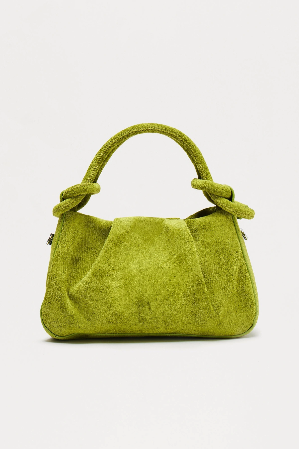 Soft Serve Faux Suede Satchel Bag - Chartreuse — Chartreuse