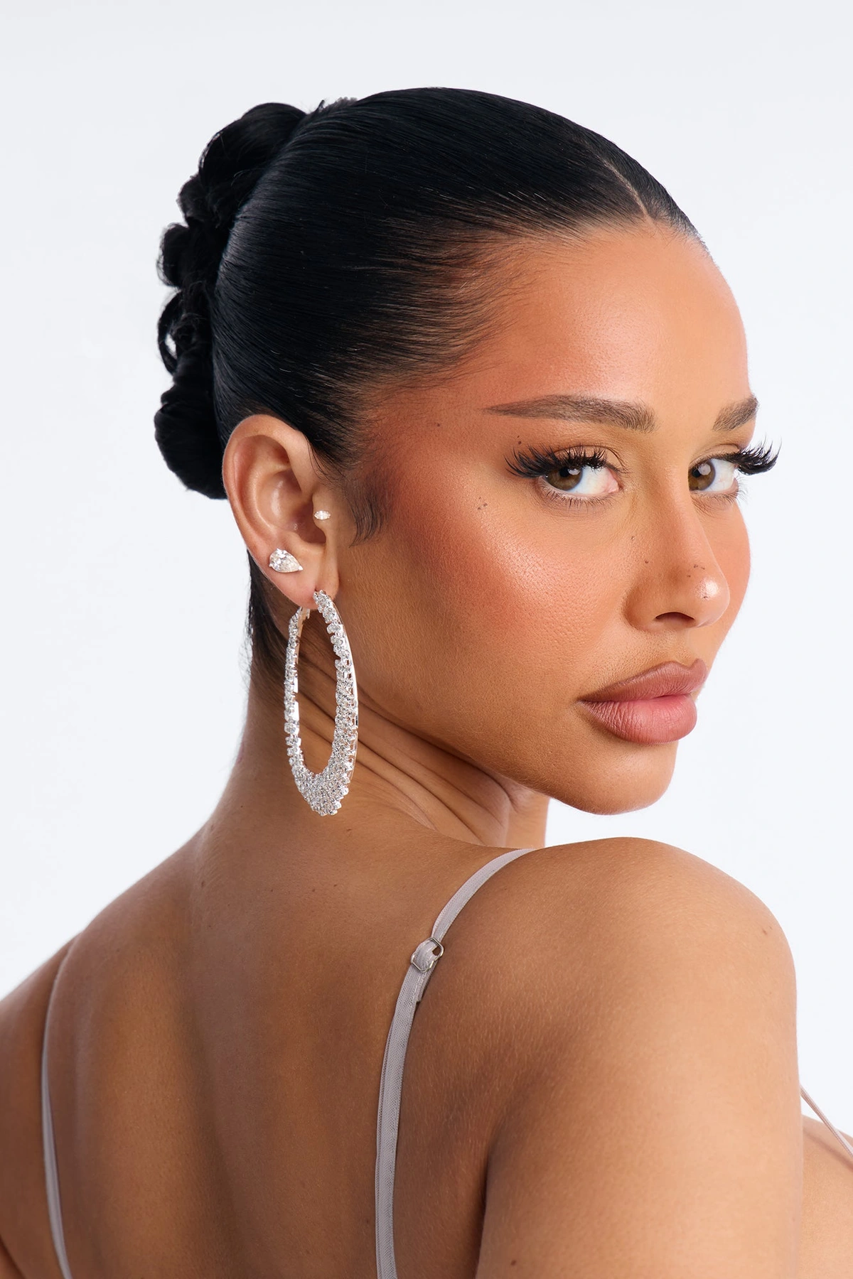 Time To Shine Hoop Earrings - Silver — Prateado