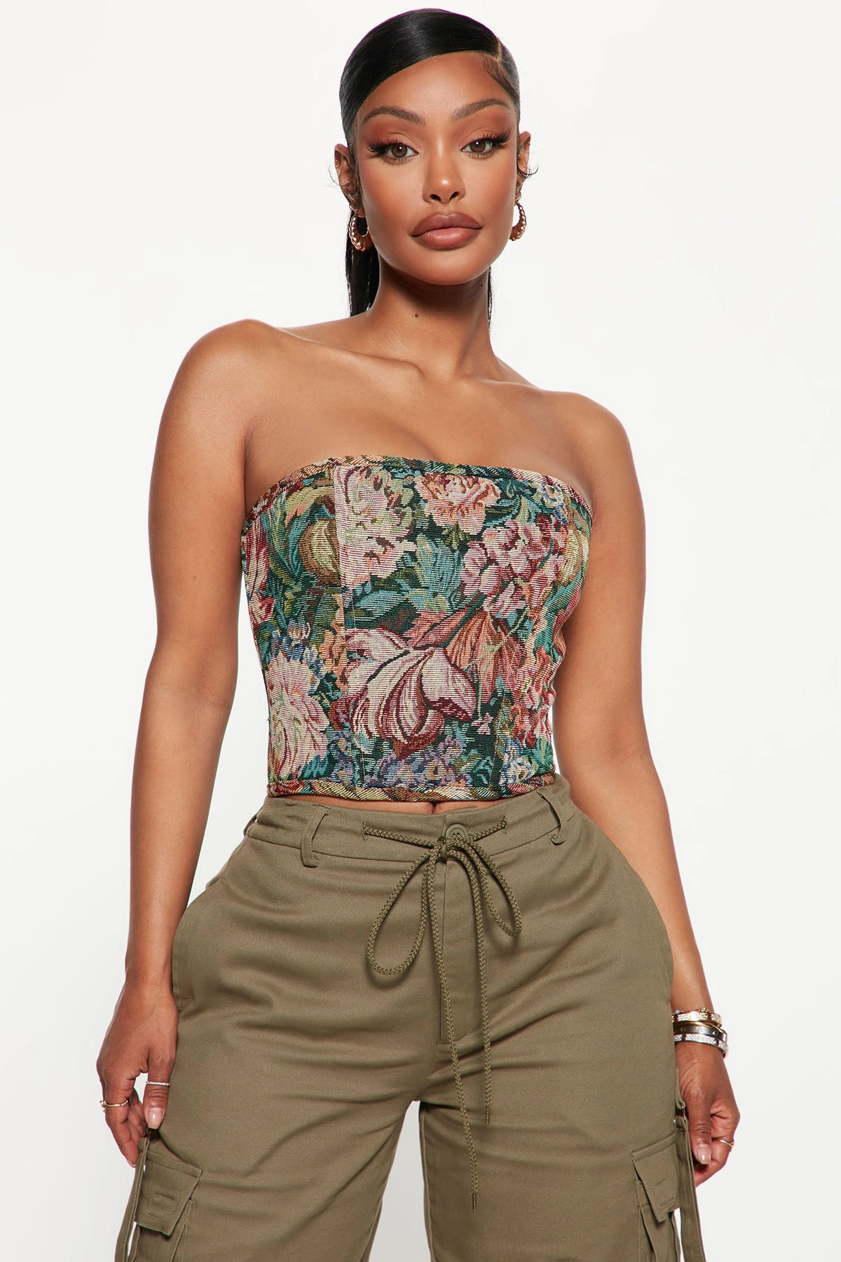 One Of A Kind Corset Top - Multi Color — Multicolor
