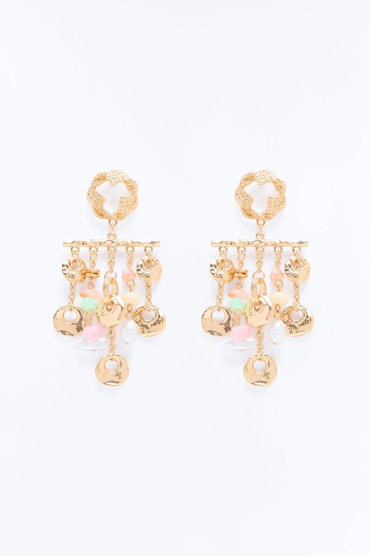 Desire Pearls Drop Earrings - Gold/combo — Dourado/combinação