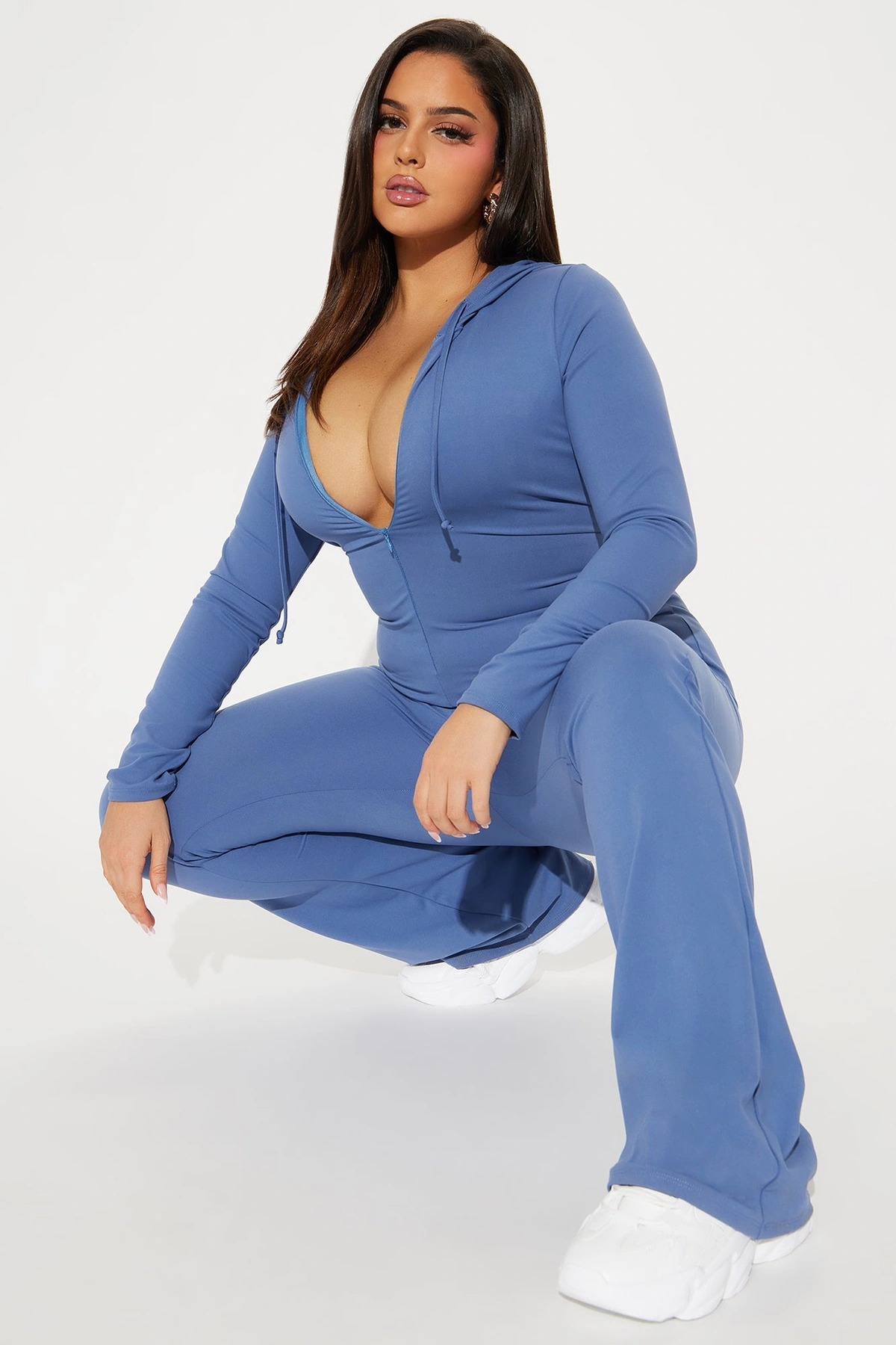 Luna Zip Up Jumpsuit - Blue — Azul