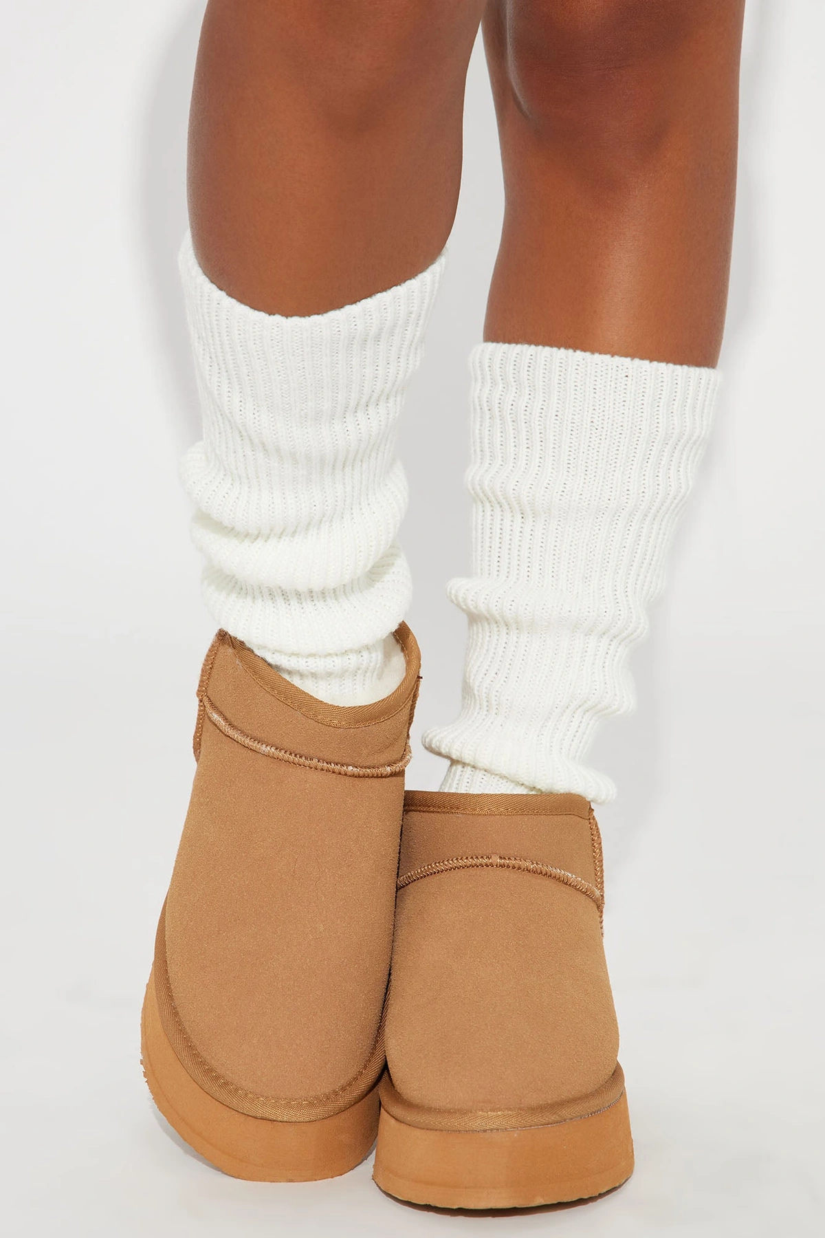 Pilates Girly Leg Warmers - Ivory — Marfim