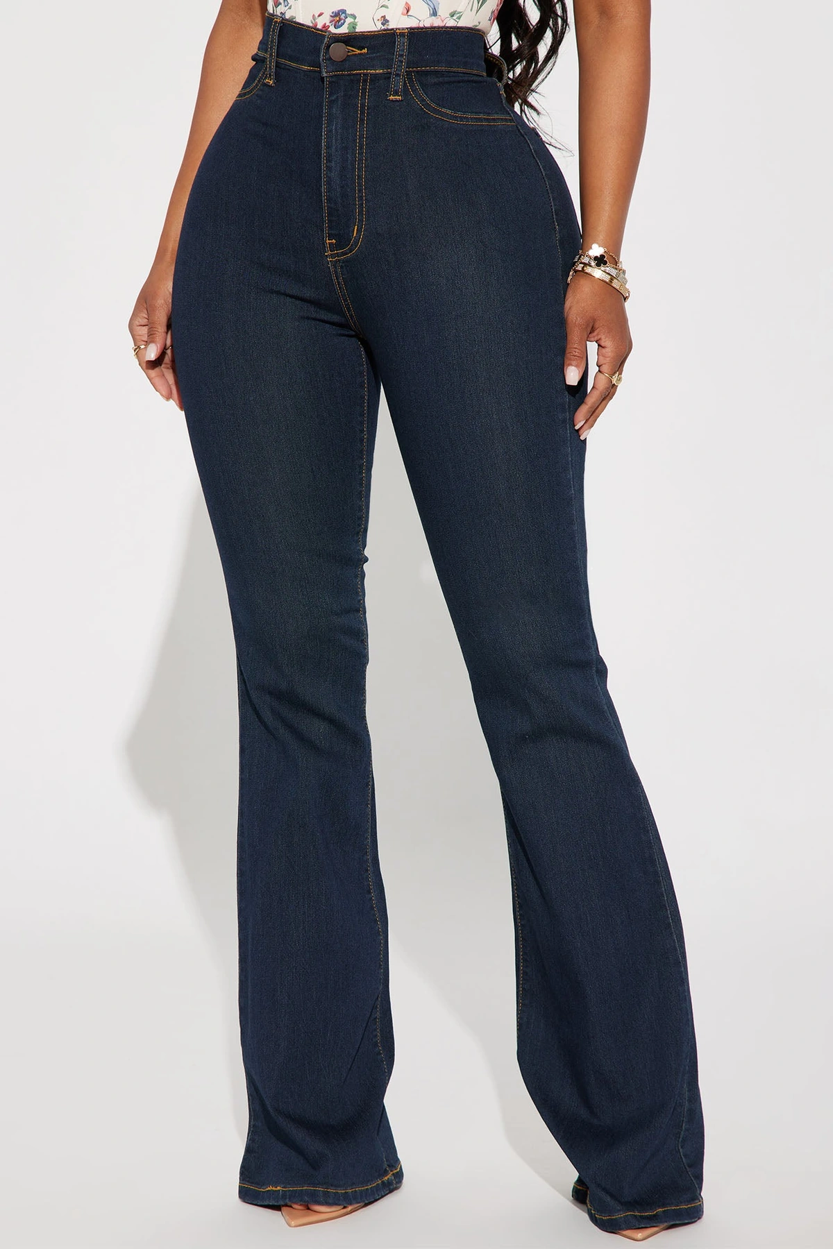 Deep In My Soul Flare Jeans - Dark Denim — escuro Ganga