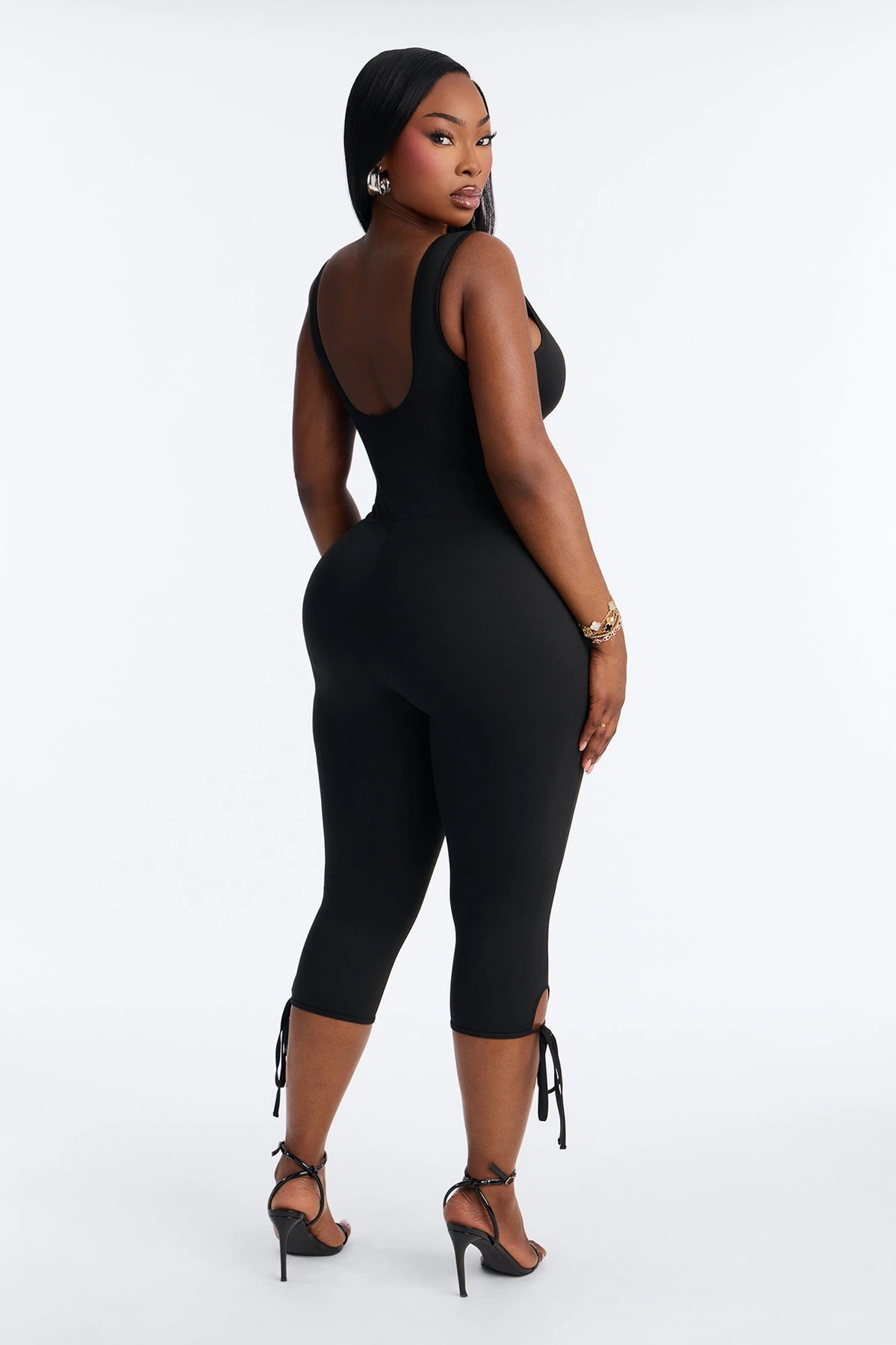 Pilates Body Capri Jumpsuit - Black — Preto