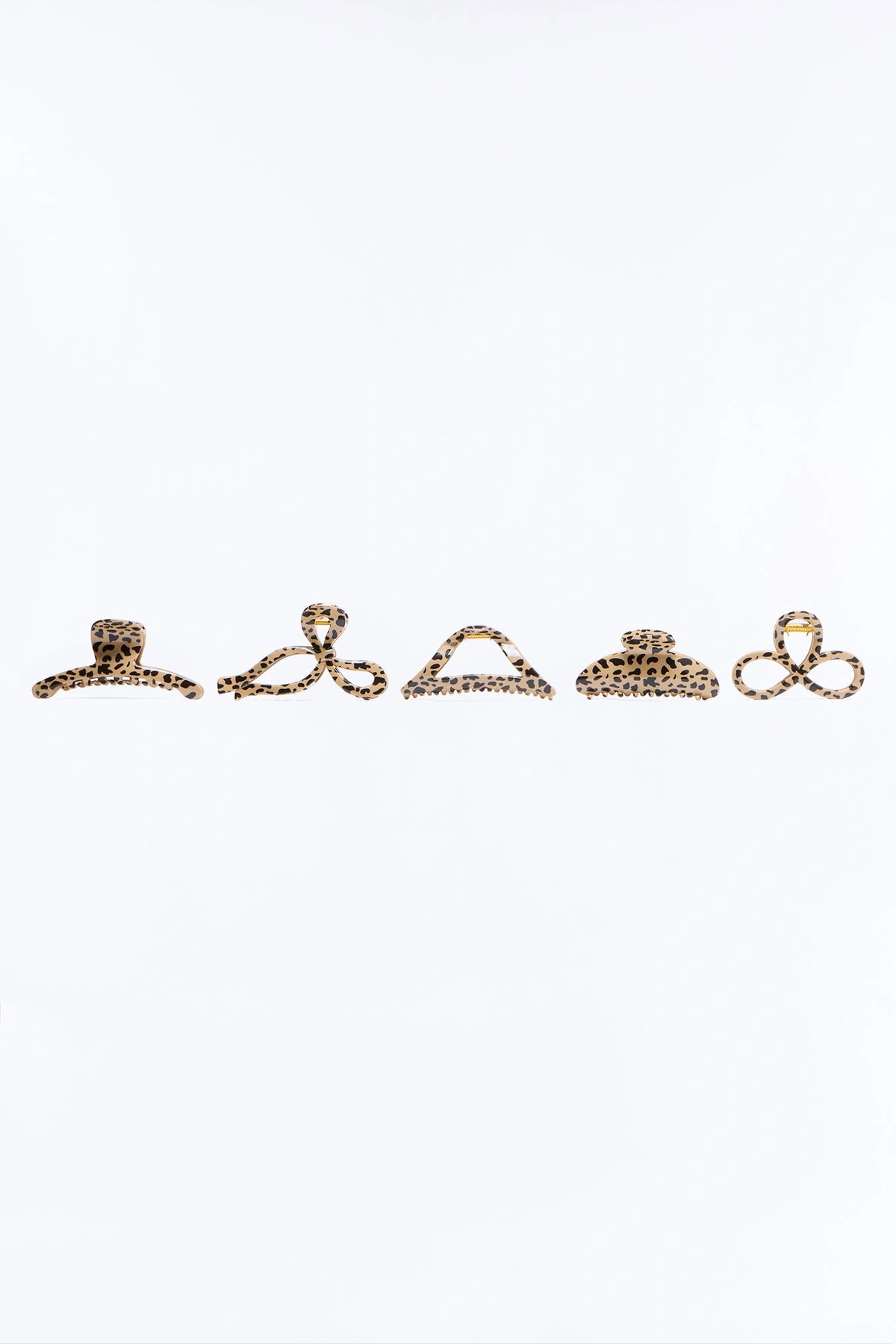 A Girl With Claws 5 Piece Claw Clip Set - Leopard — Leopardo