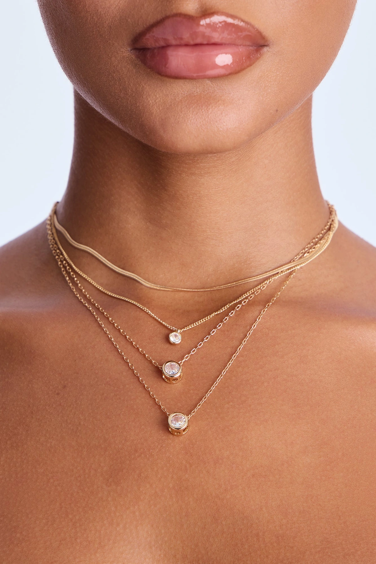 Nancy Layered Necklace - Gold — Dourado