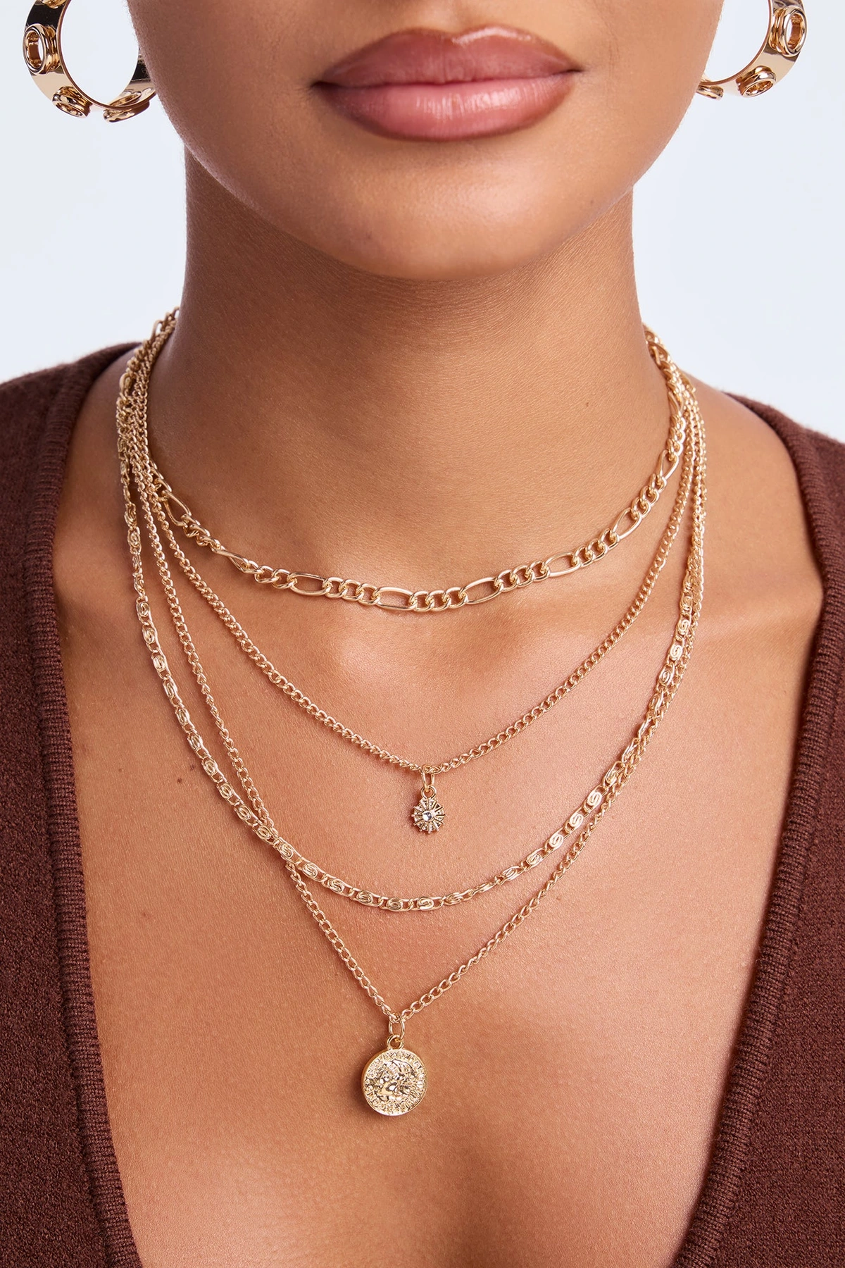 You're My Weakness Layered Necklace - Gold — Dourado