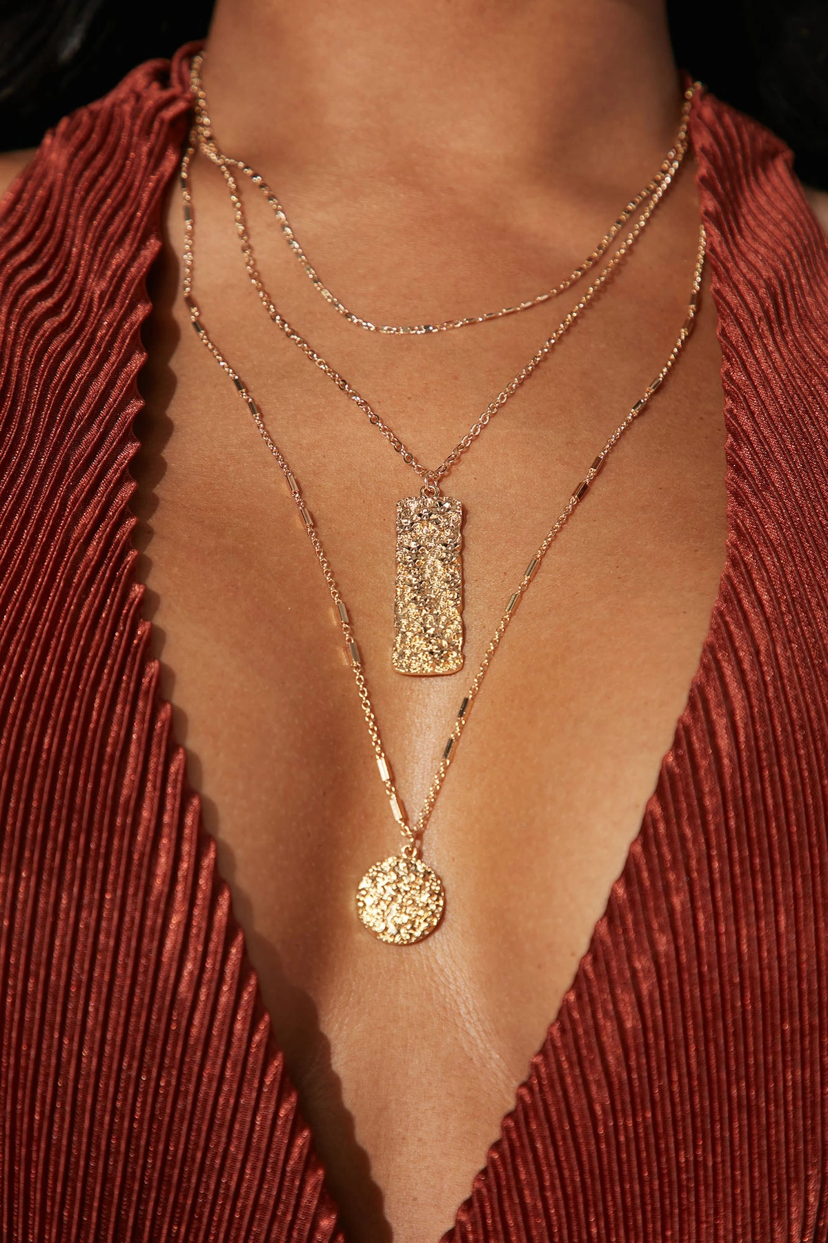 Three For You Layered Necklace - Gold — Dourado