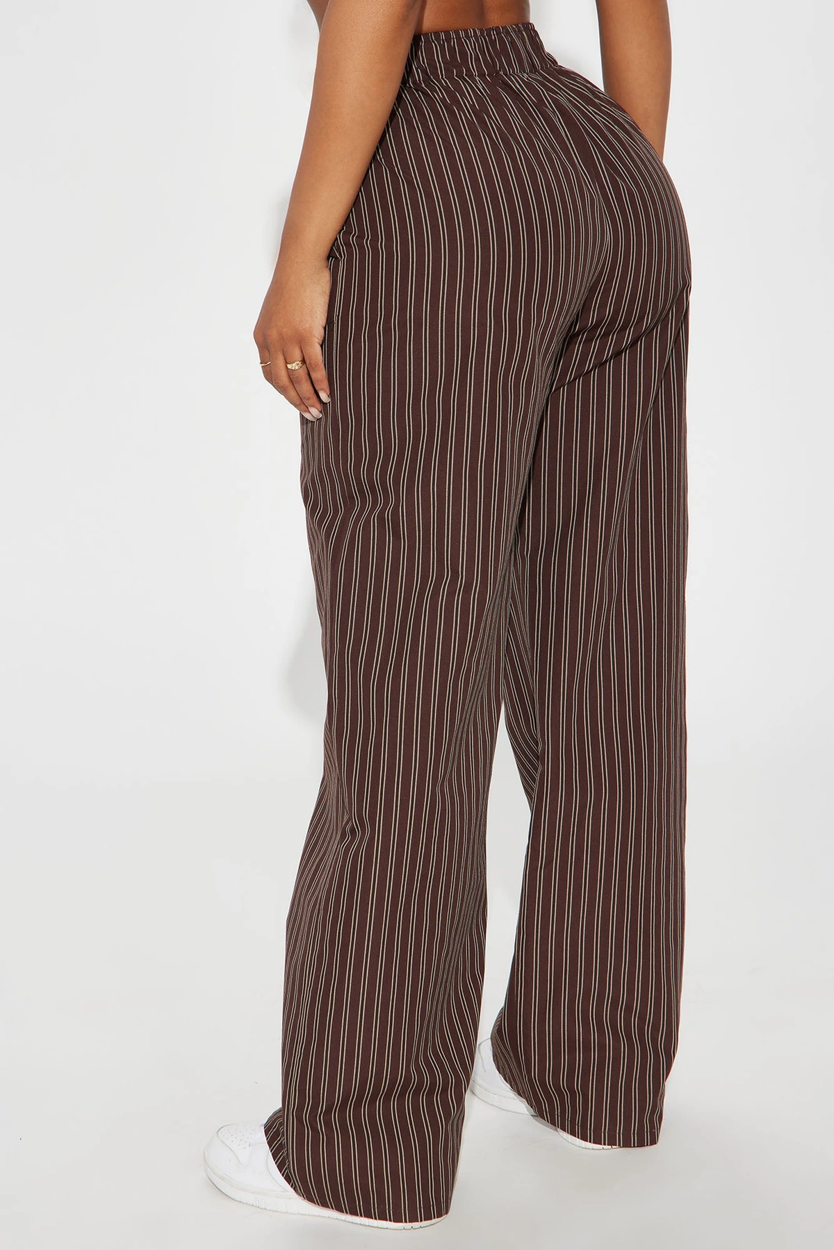 Aurora Striped Boxer Pant - Chocolate — Chocolate