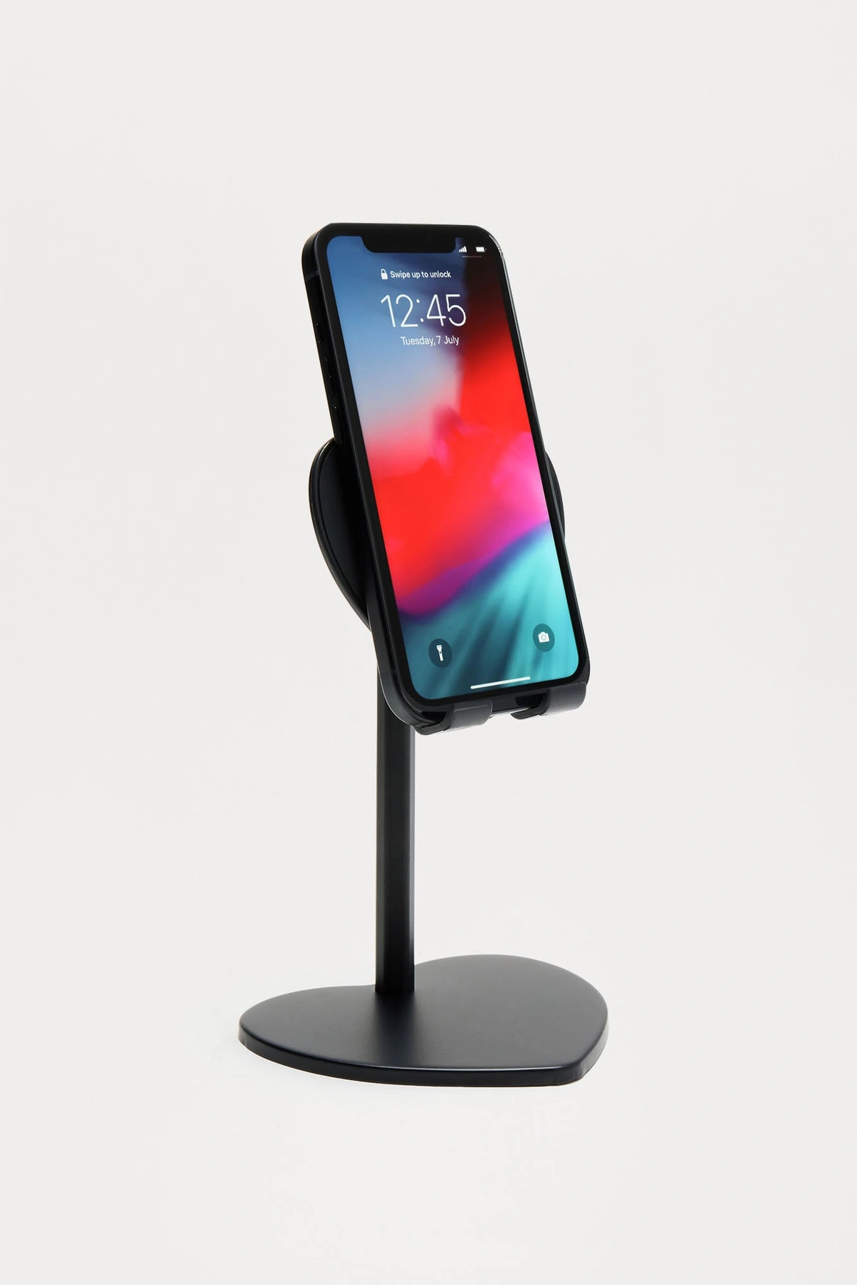 Heart Shape Phone Stand - Black — Preto