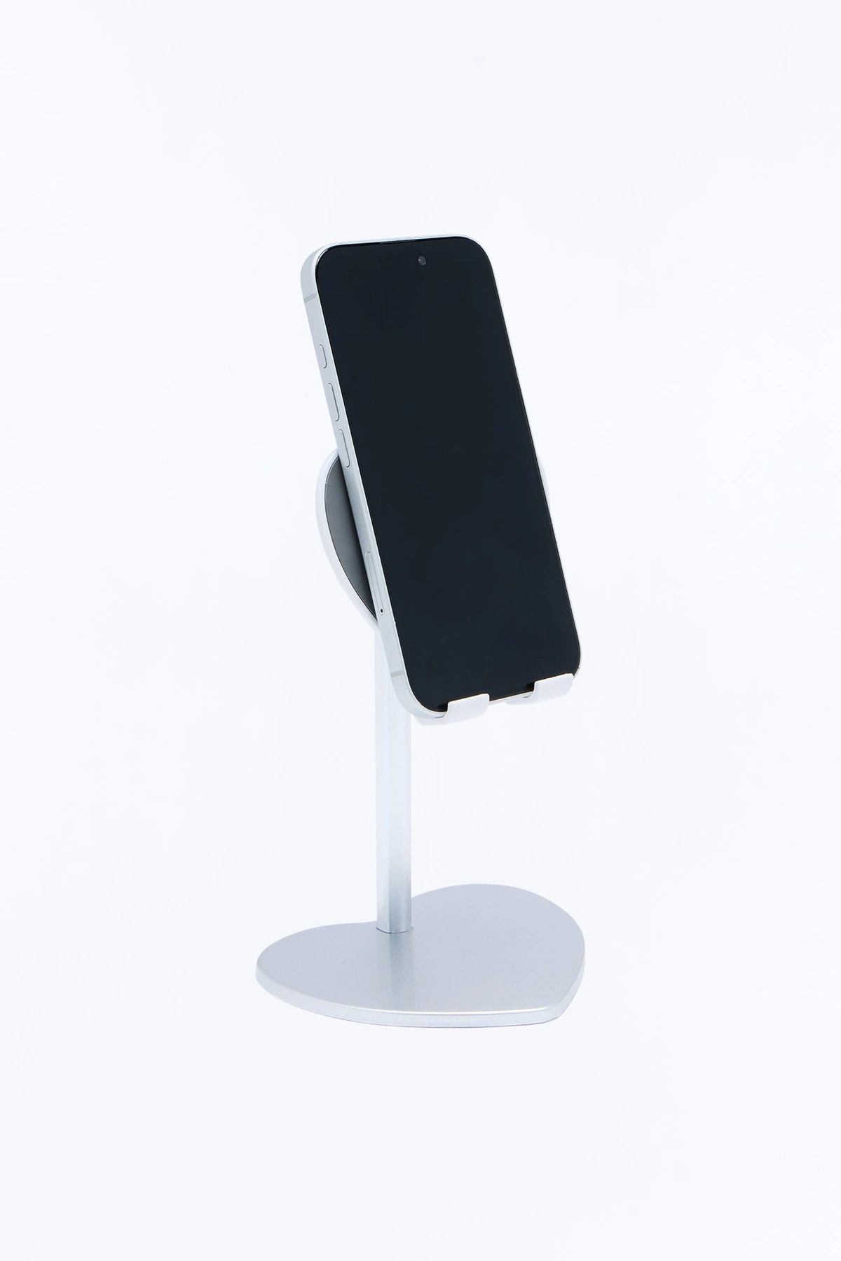 Heart Shape Phone Stand - Silver — Prateado