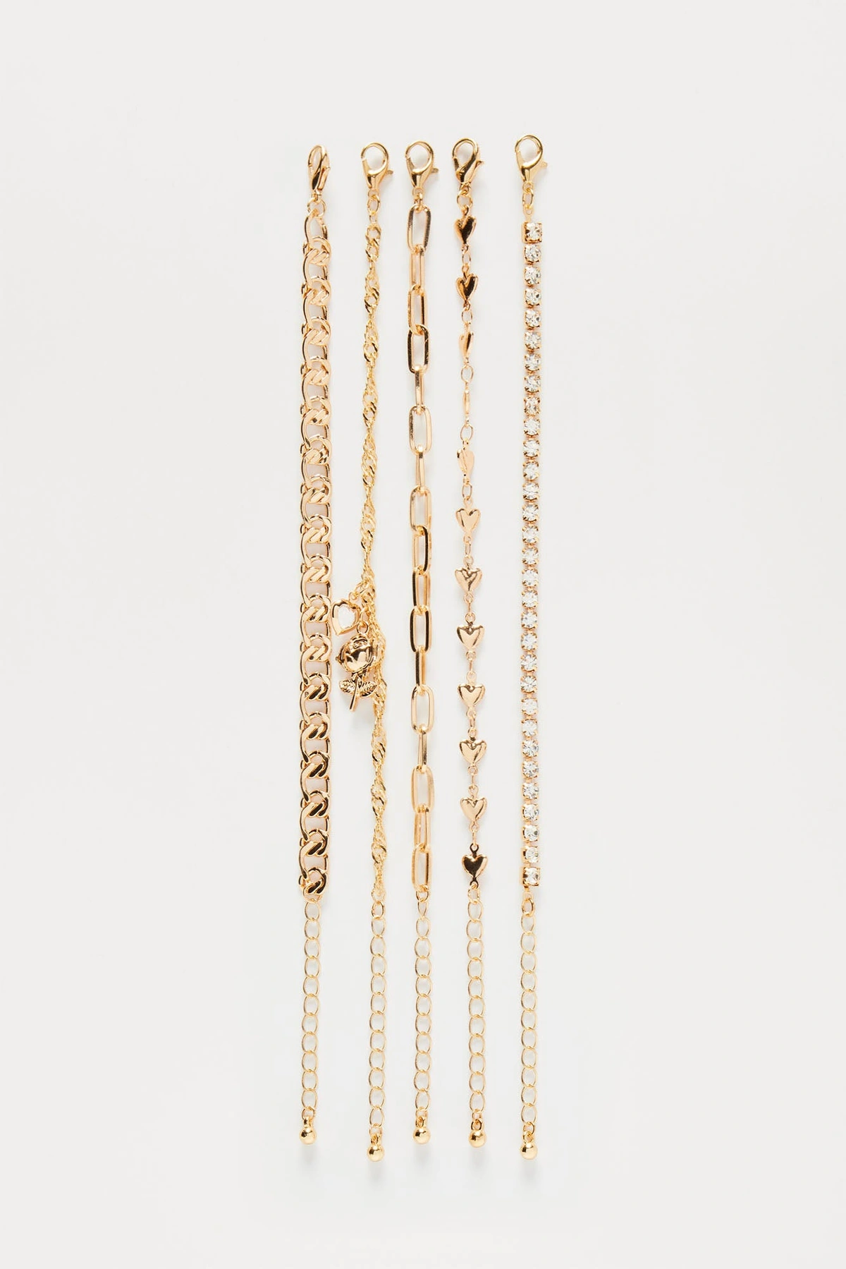 Dishing The Details 5 Piece Bracelet Set - Gold — Dourado