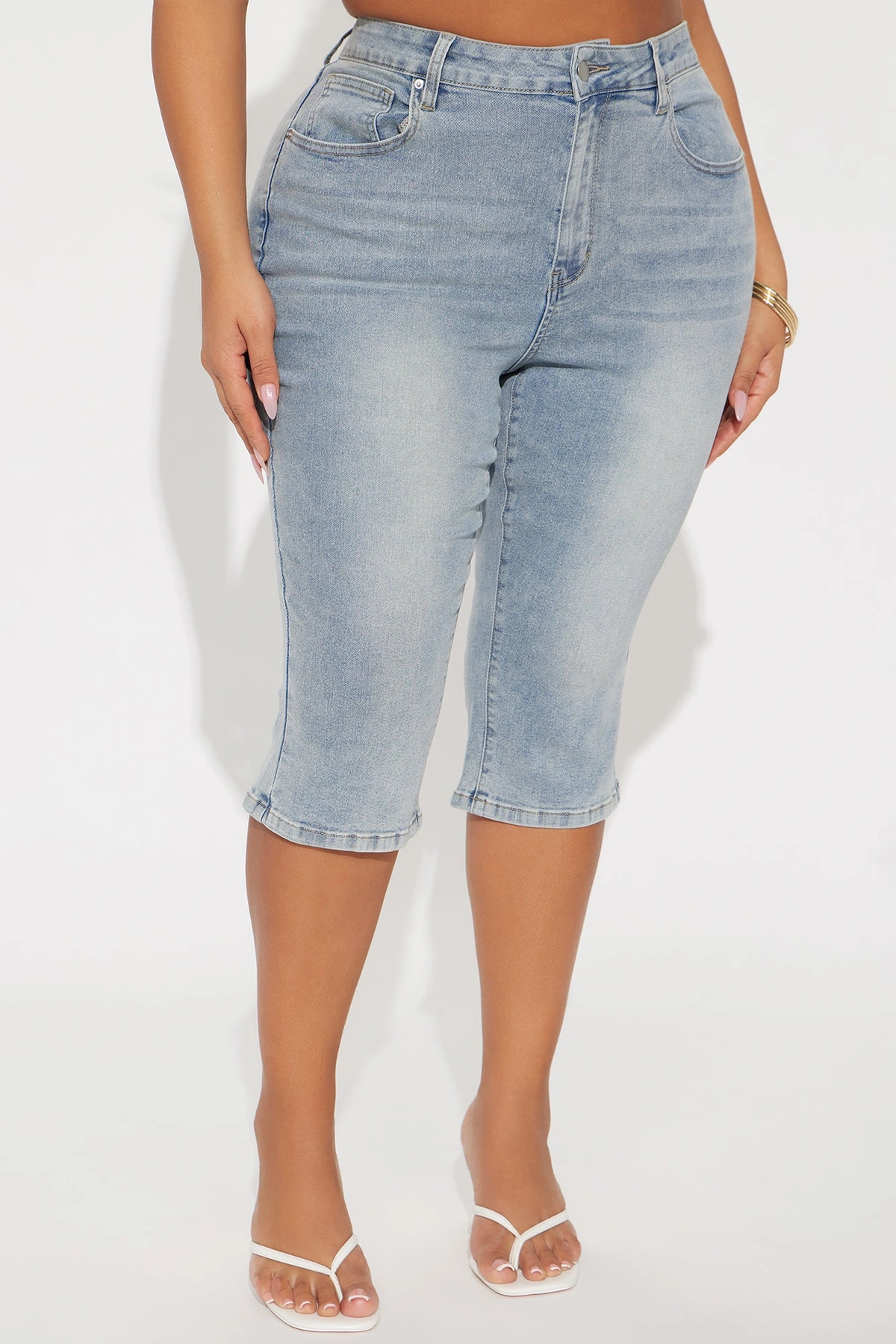 San Diego Skinny Capri Jeans - Light Wash — Ganga de lavagem clara