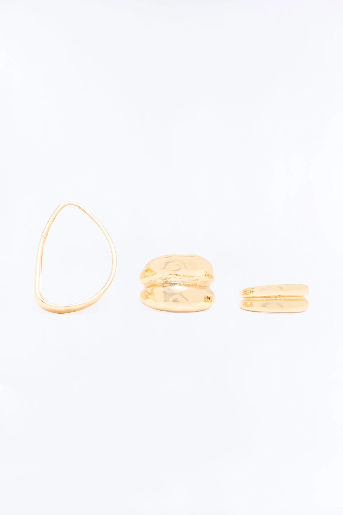 Signature Stack 3 Piece Ring Set - Gold/combo — Dourado/combinação