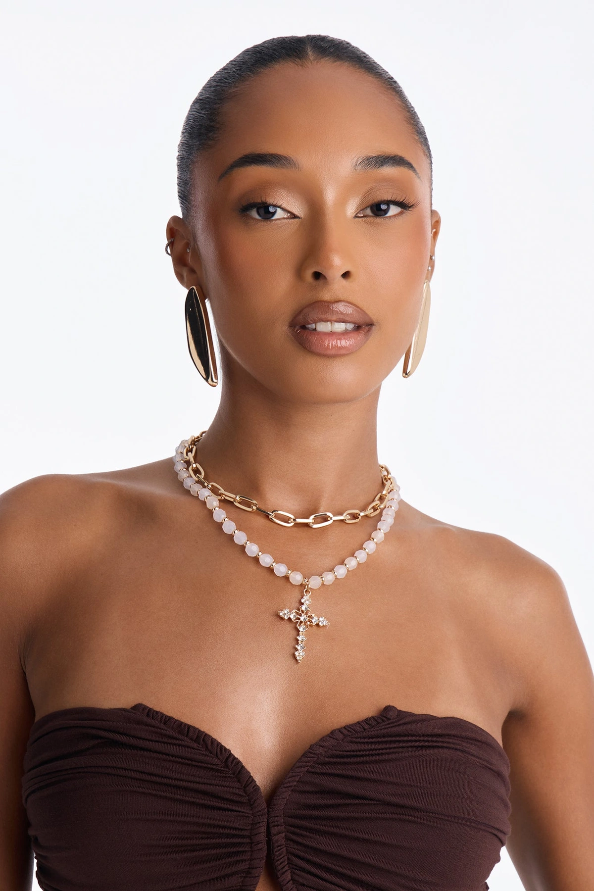 Don't Have To Worry Layered Necklace - Gold/combo — Dourado/combinação