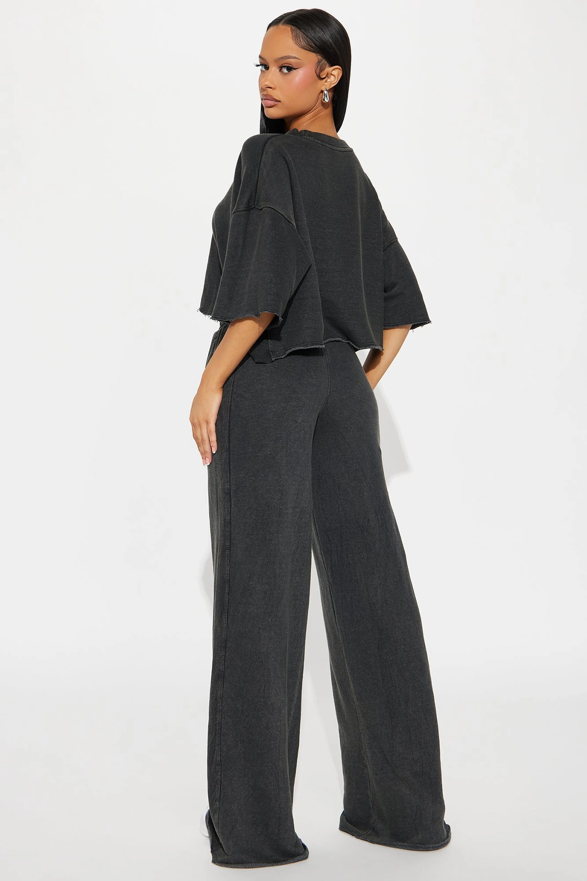 Strollin' Around Pant Set - Charcoal — Cinzento-escuro