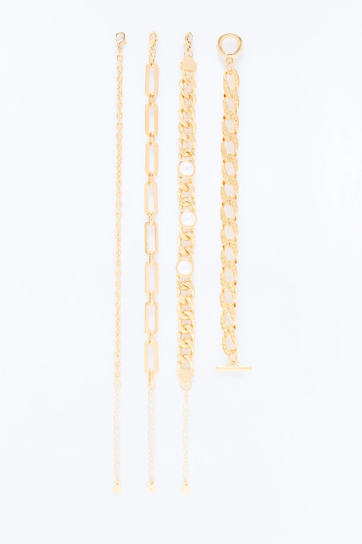 Got Plans 4 Piece Bracelet Set - Gold — Dourado
