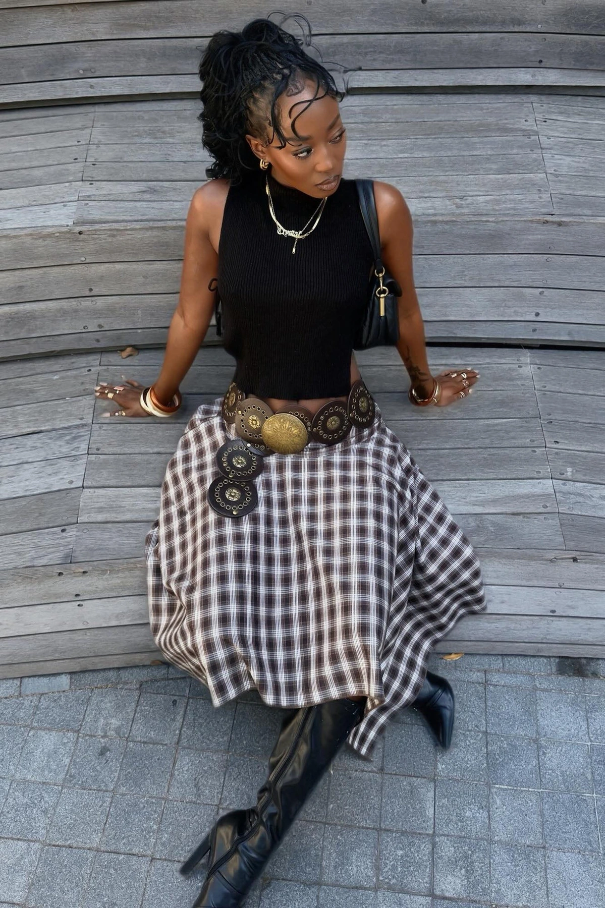 Bring It Back Boho Belt - Brown — Castanho
