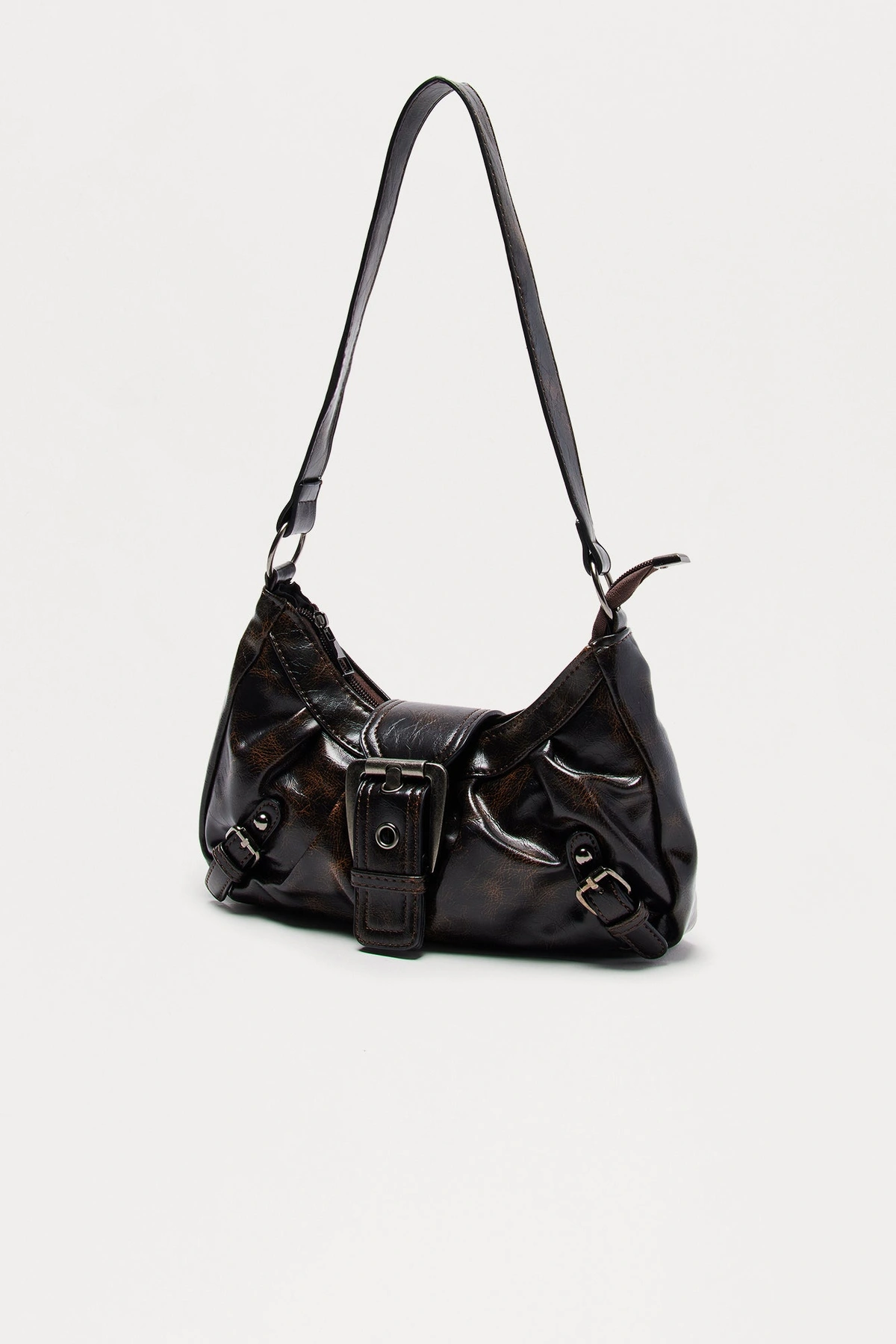 Dare Me Faux Leather Crossbody - Brown — Castanho