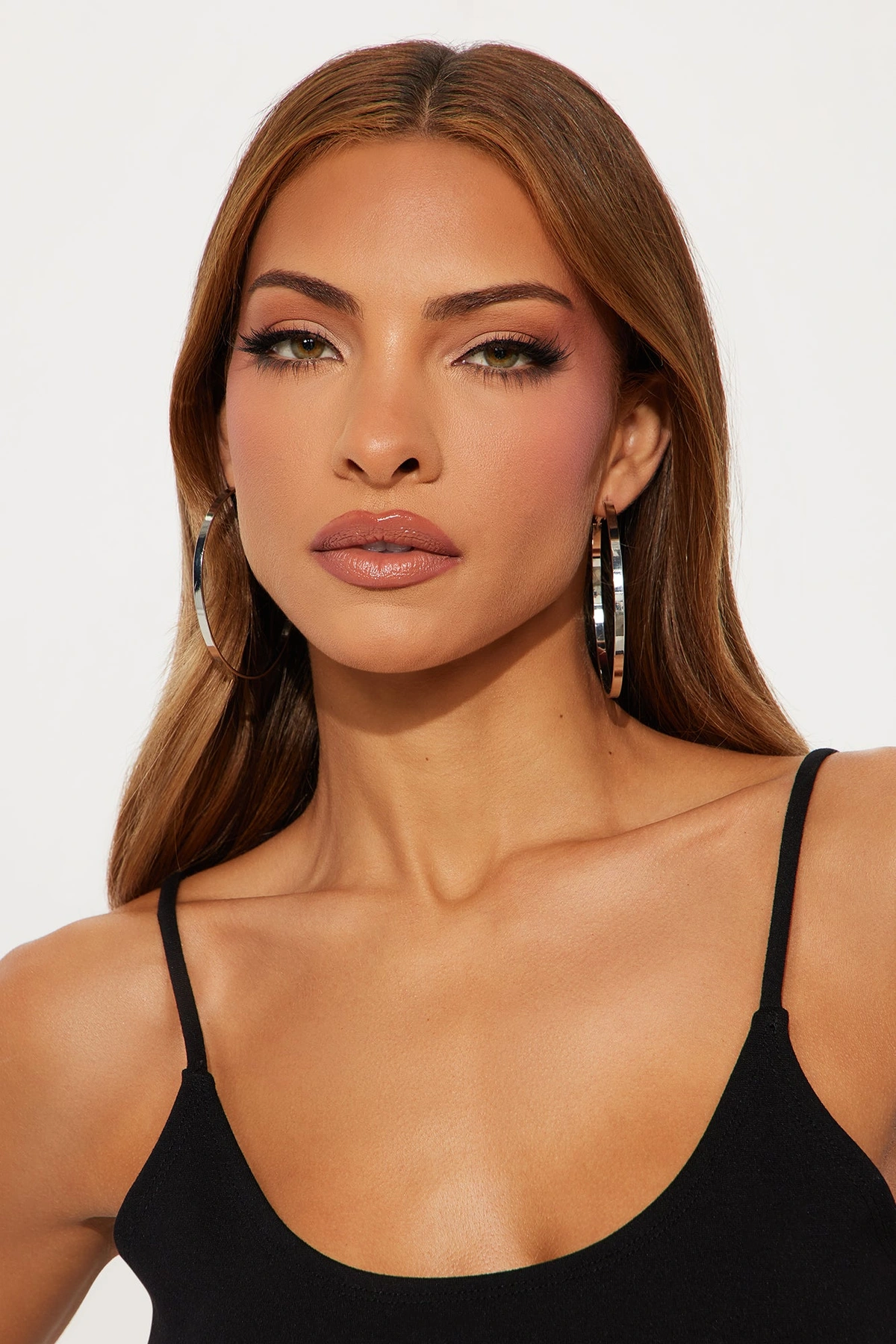 Greta Oversized Hoop Earrings - Silver — Prateado