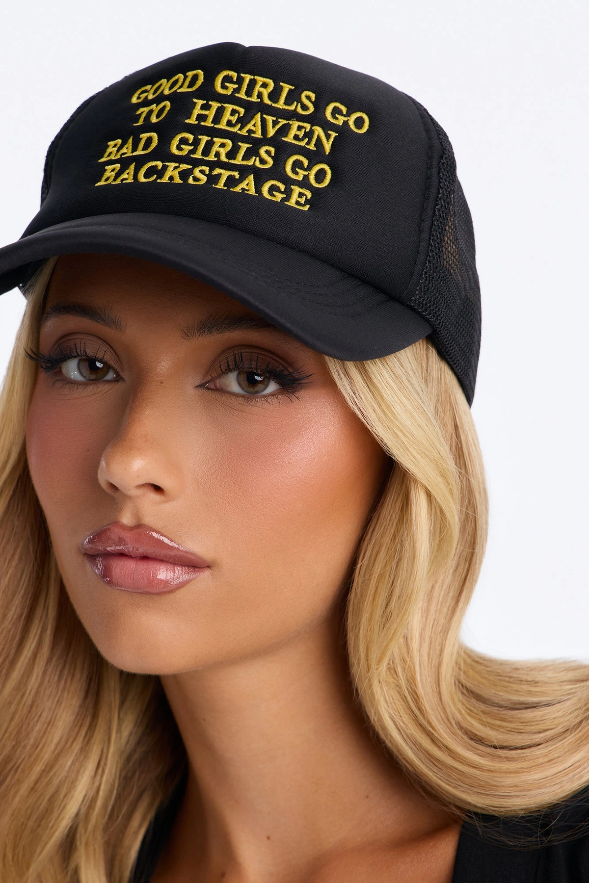 Good Girls Bad Girls Trucker Hat - Black/combo — Preto/combinação