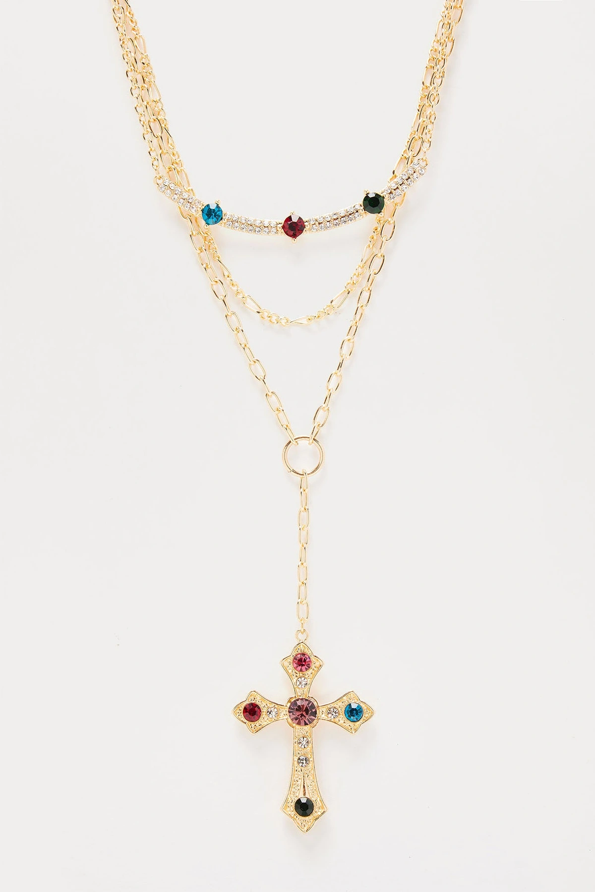 Celestial Elegance Layered Necklace - Gold — Dourado