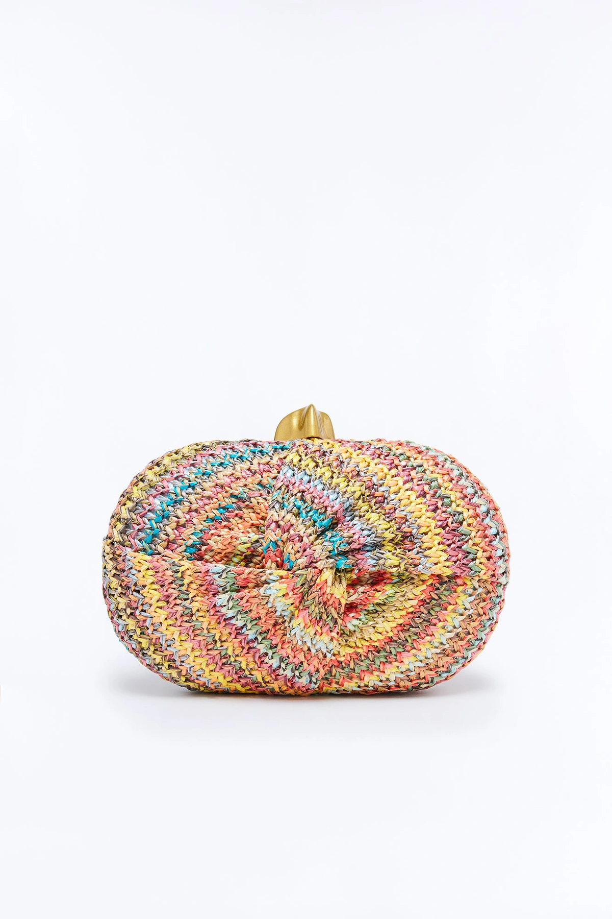Sunset Spectrum Straw Clutch - Multi Color — Multicolor
