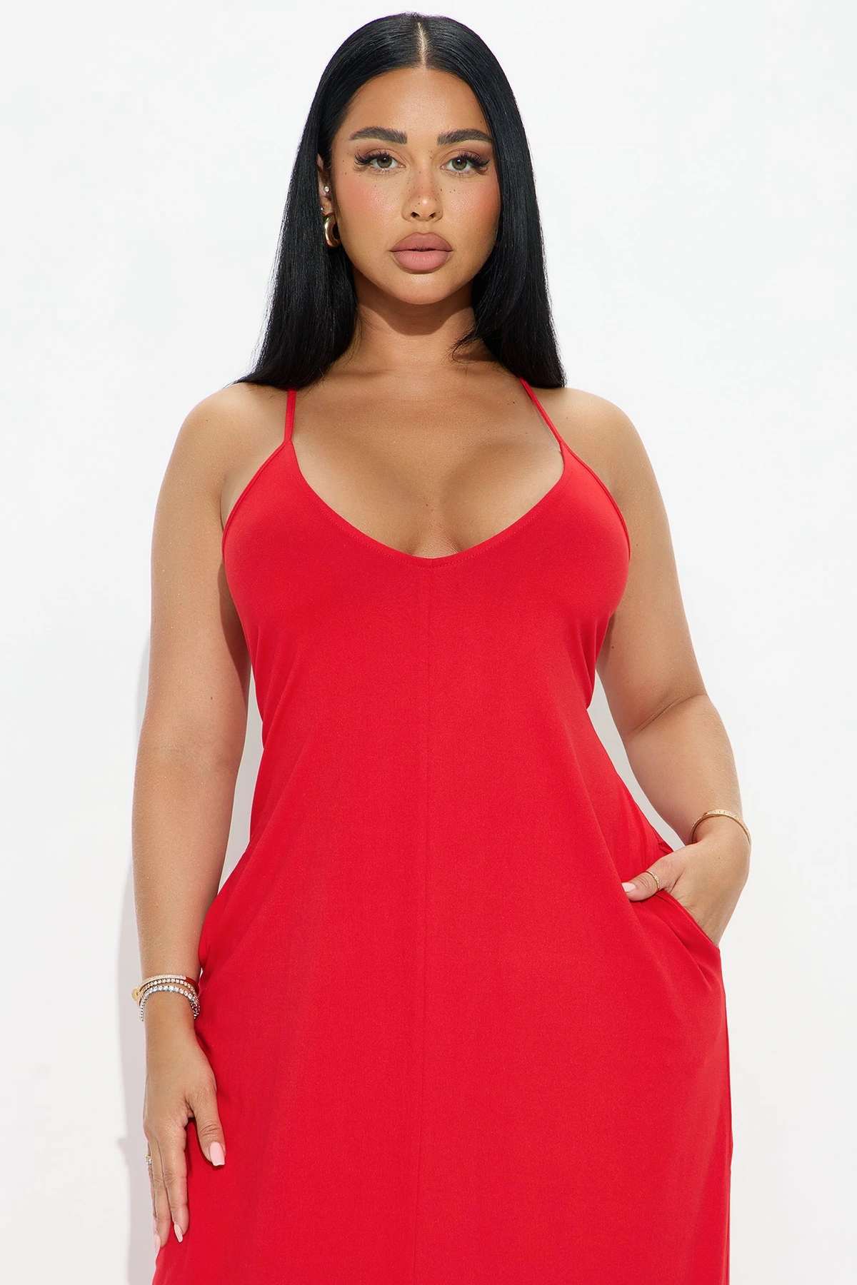 Simple Saturday Maxi Dress - Red — Vermelho