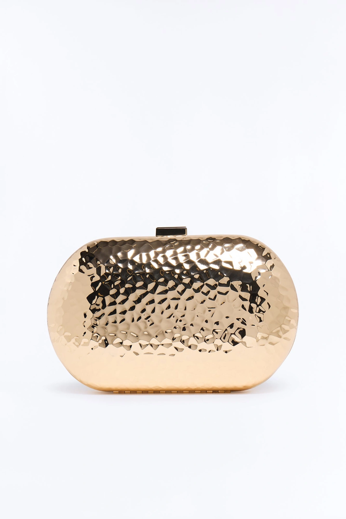 Forged Icon Metal Clutch Handbag - Gold — Dourado