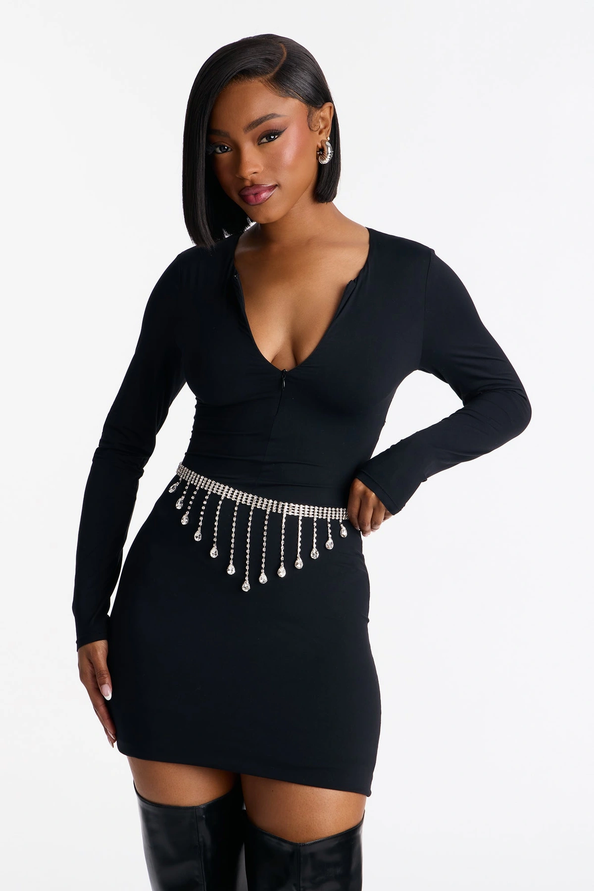 Go Chasing Waterfalls Chain Belt - Silver — Prateado