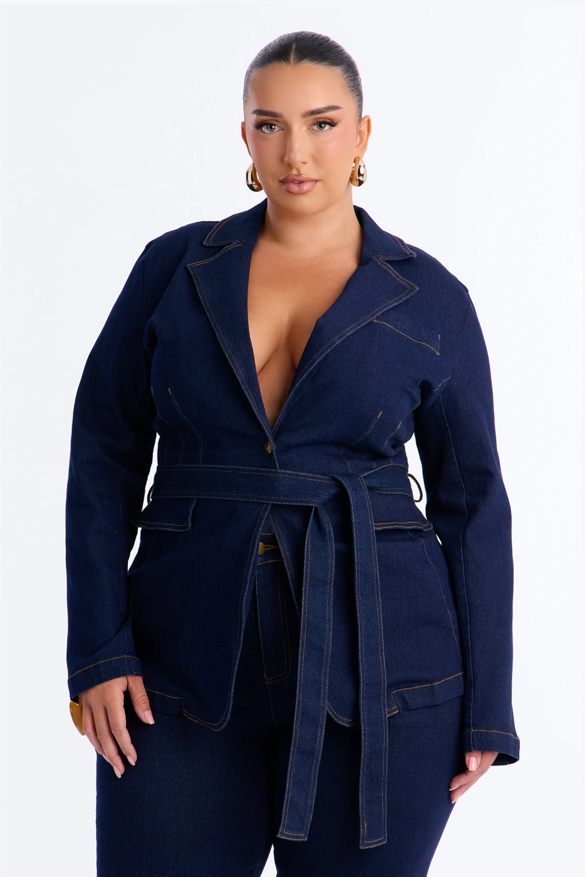 Born For This Stretch Denim Blazer - Rinse Blue Wash — Rinse Azul lavagem